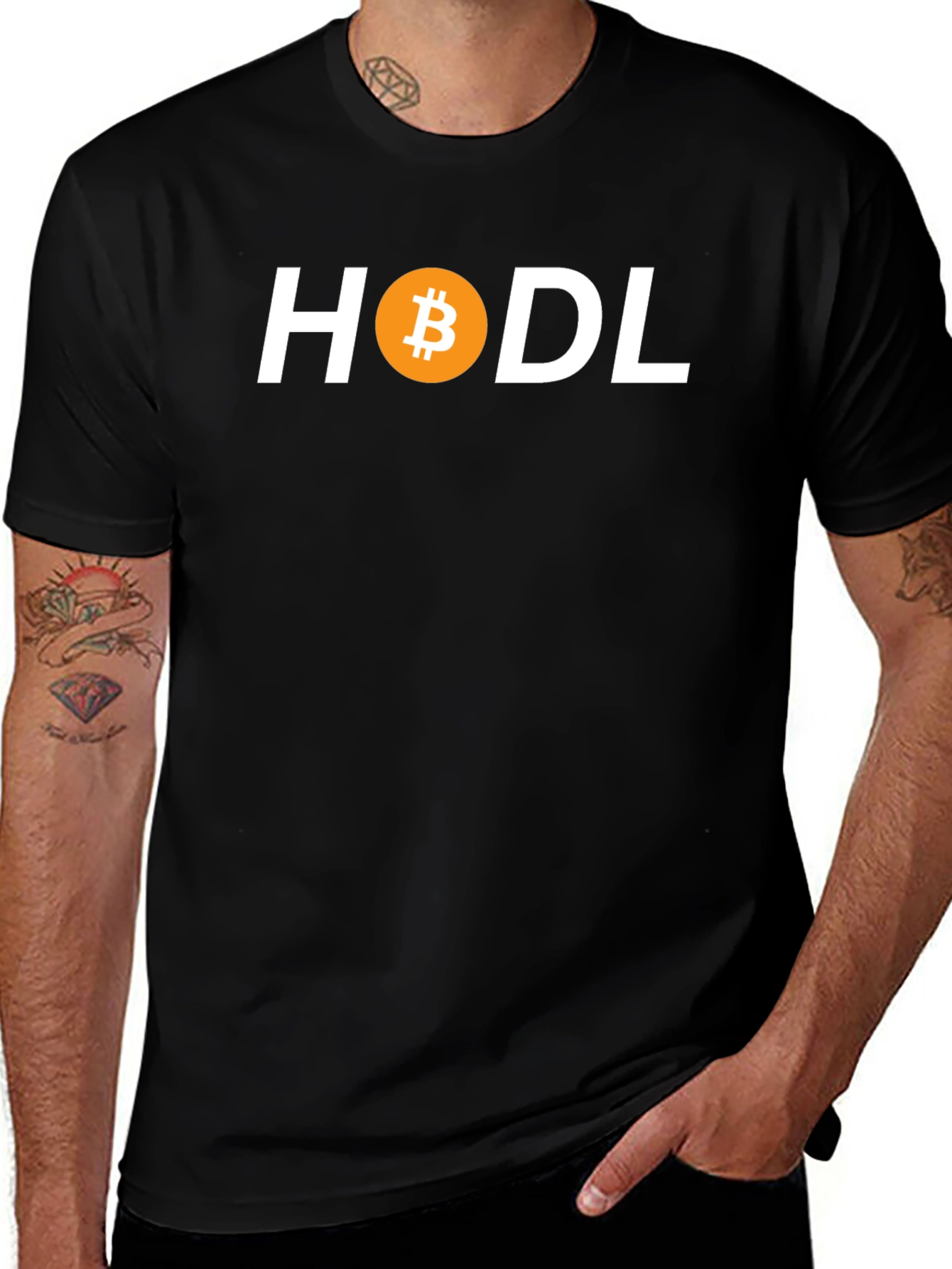 HODL Bitcoin Black T-Shirt - Crypto Investor Apparel