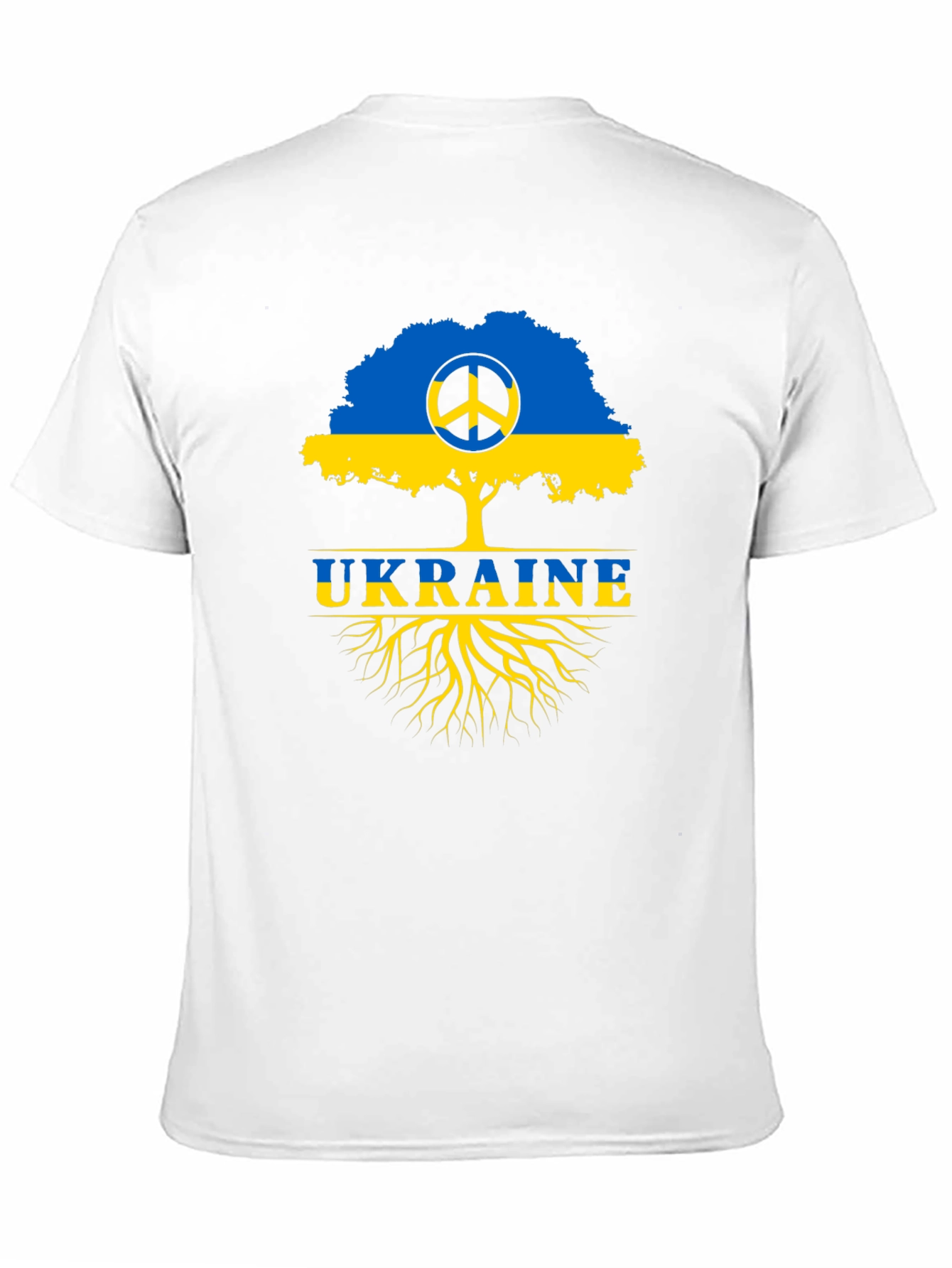 Ukraine Peace Tree Black T-Shirt