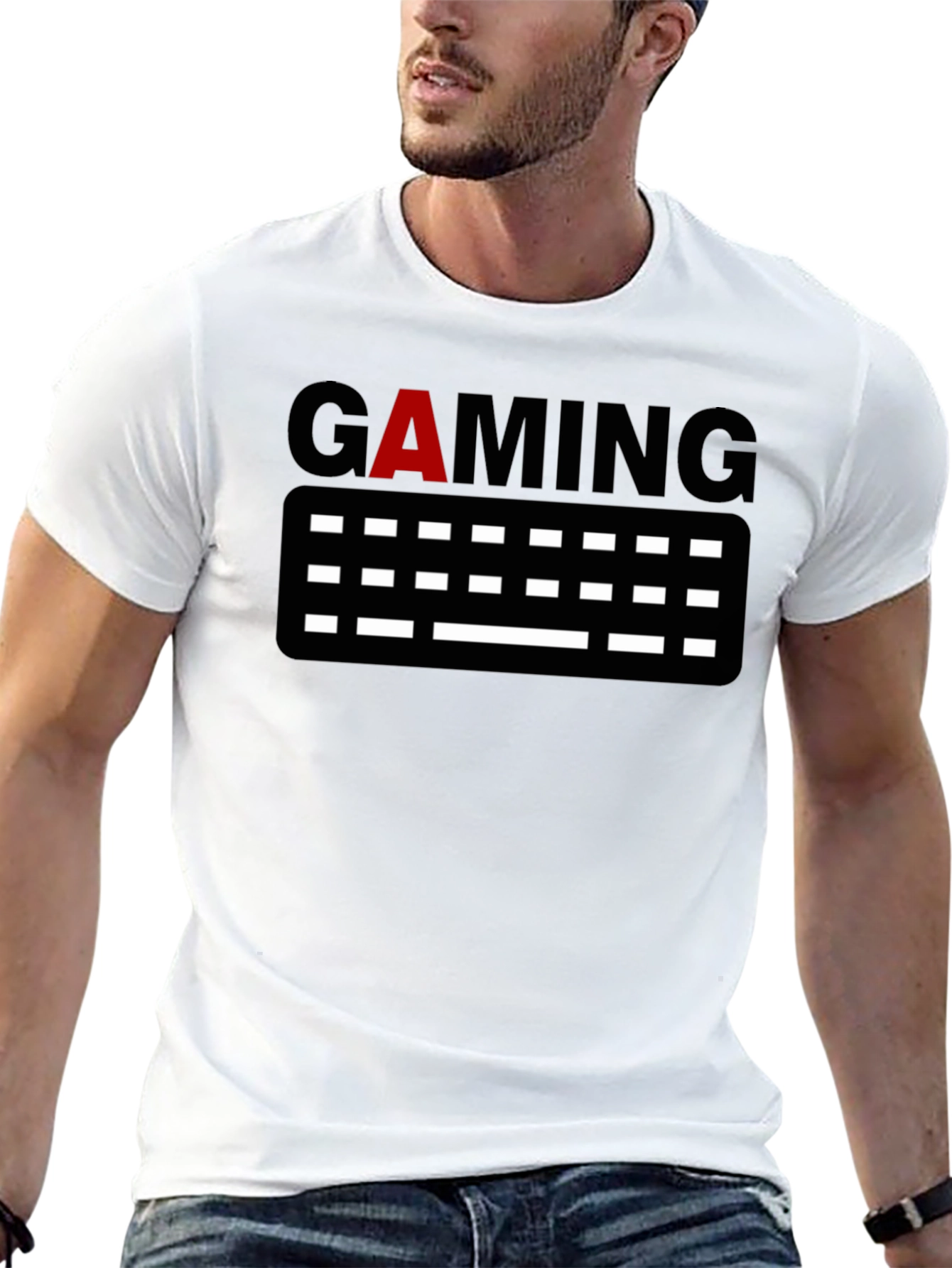 Gaming Keyboard Graphic Tee - Black