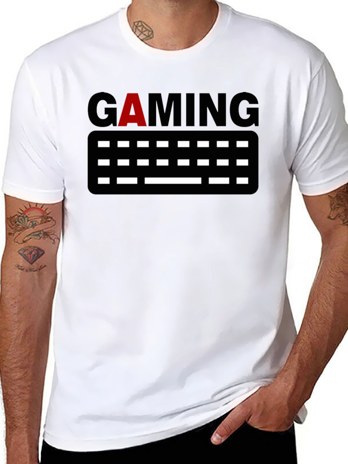 Gaming Keyboard Graphic Tee - Black