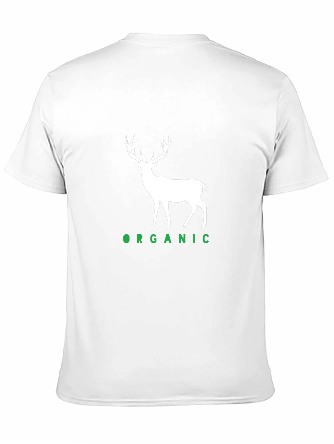 Organic Deer Graphic Tee - Black Cotton T-Shirt