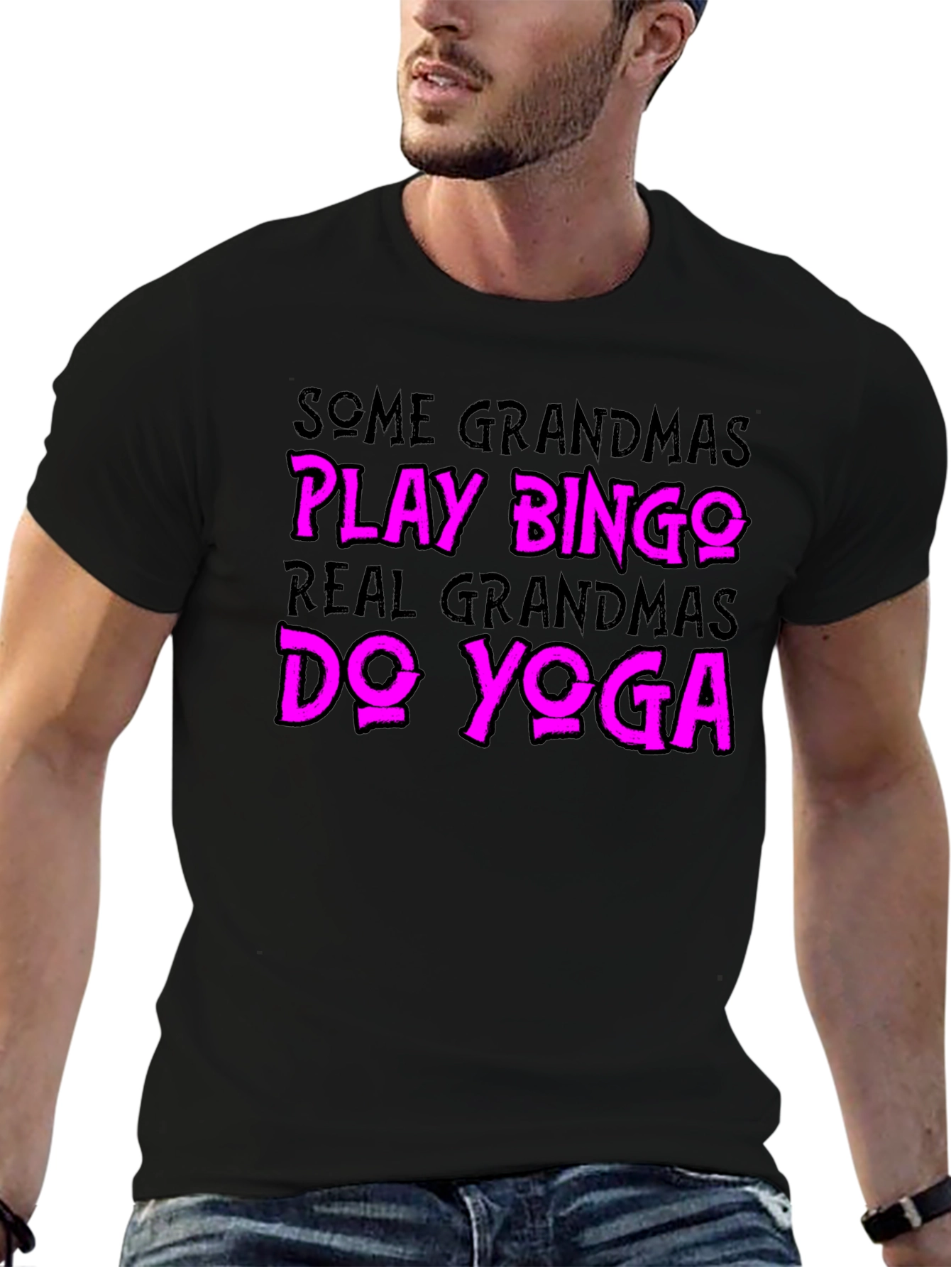 Funny Grandmas Do Yoga Graphic Tee