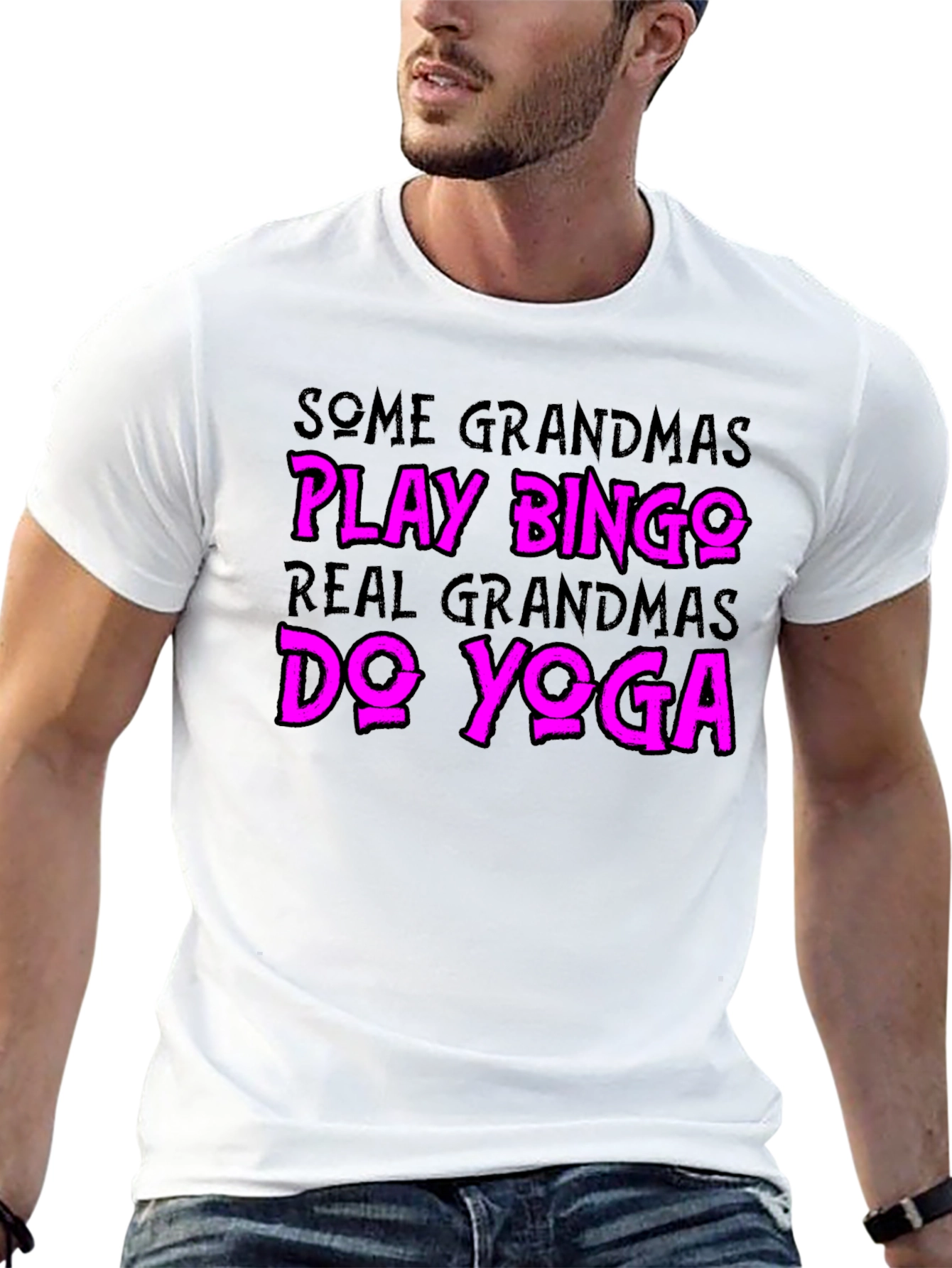 Funny Grandmas Do Yoga Graphic Tee
