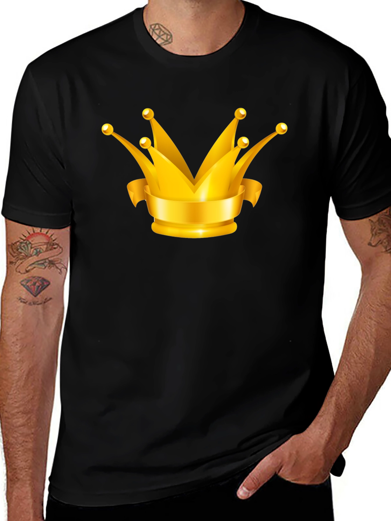 Crown Graphic T-Shirt - Black
