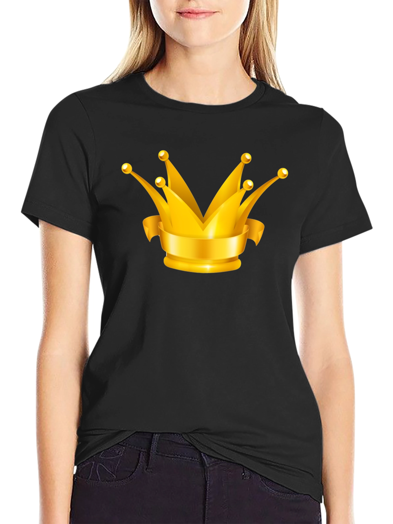 Crown Graphic T-Shirt - Black