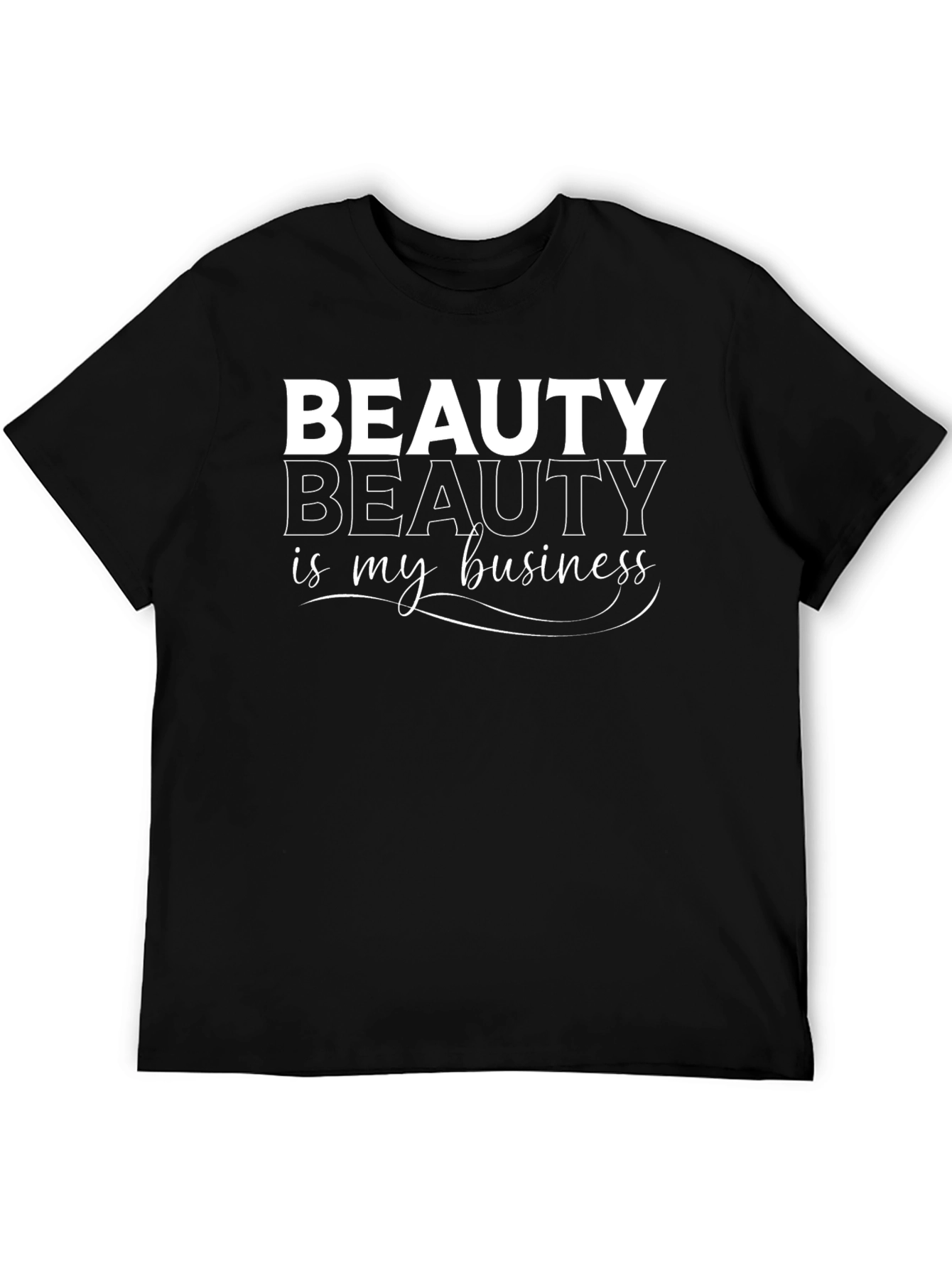 Beauty is My Business Graphic T-Shirt - Black