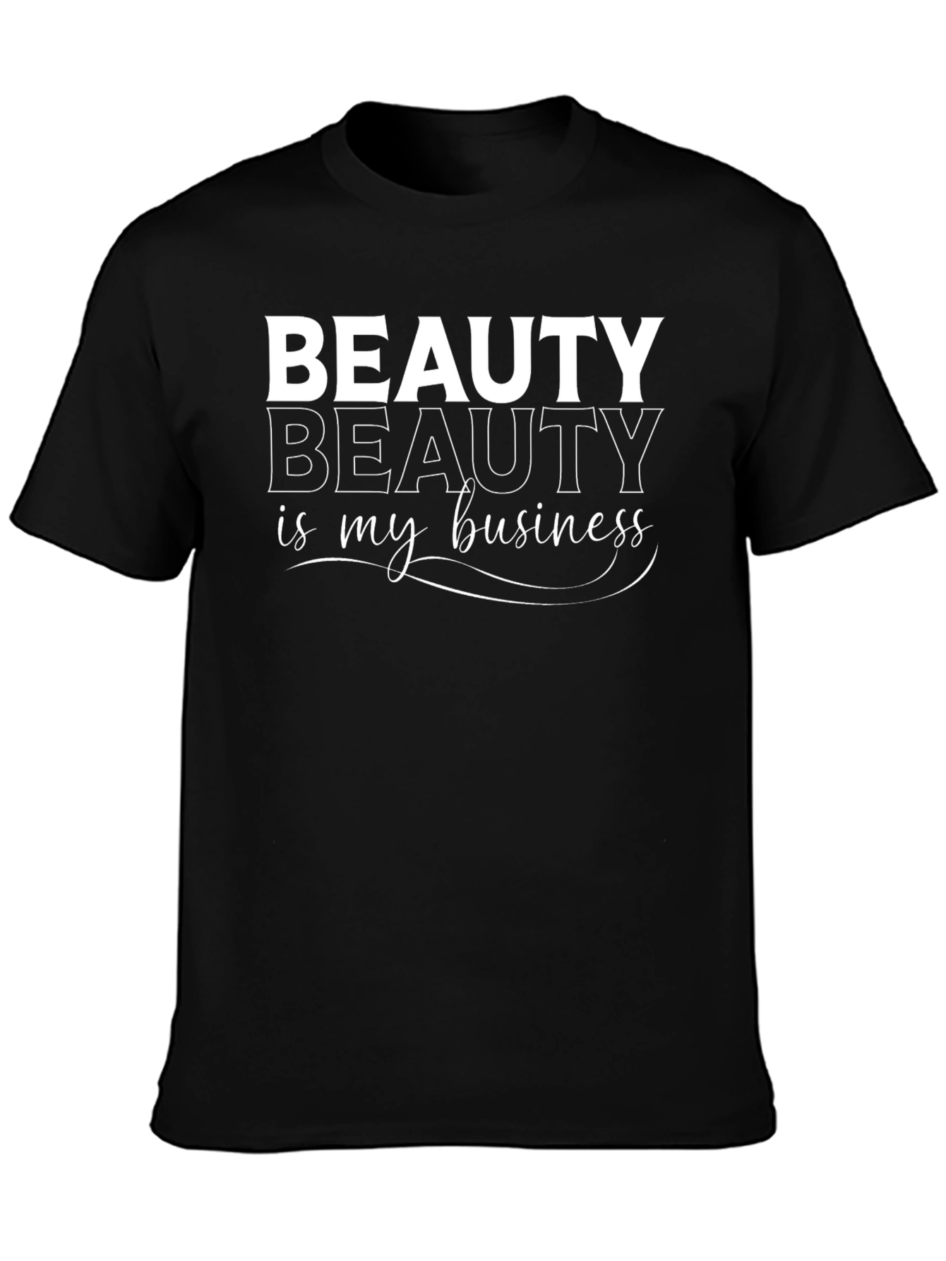 Beauty is My Business Graphic T-Shirt - Black