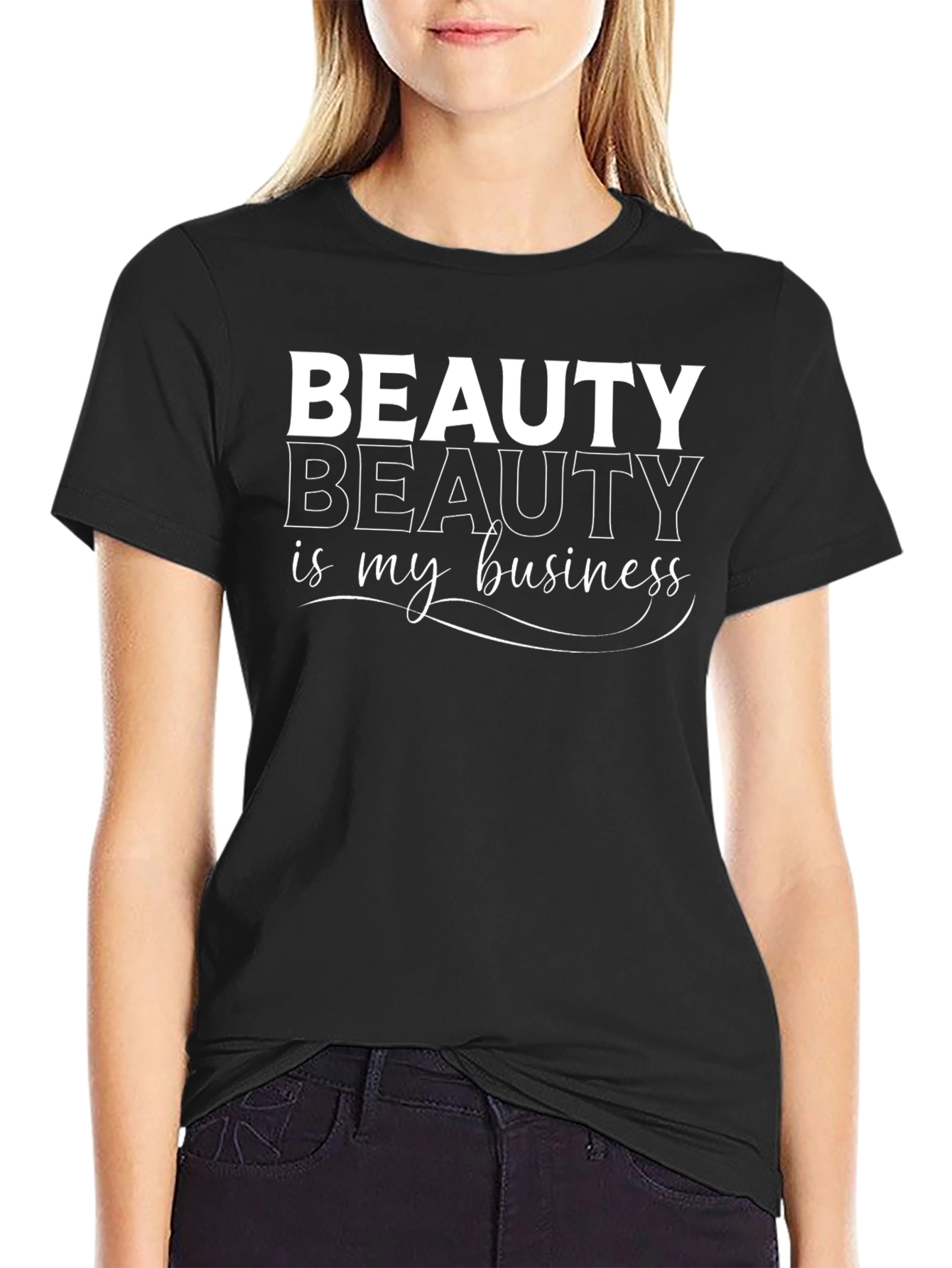 Beauty is My Business Graphic T-Shirt - Black