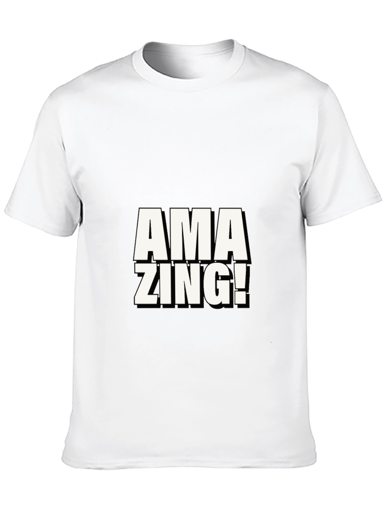 Amazing Graphic Print Black T-Shirt