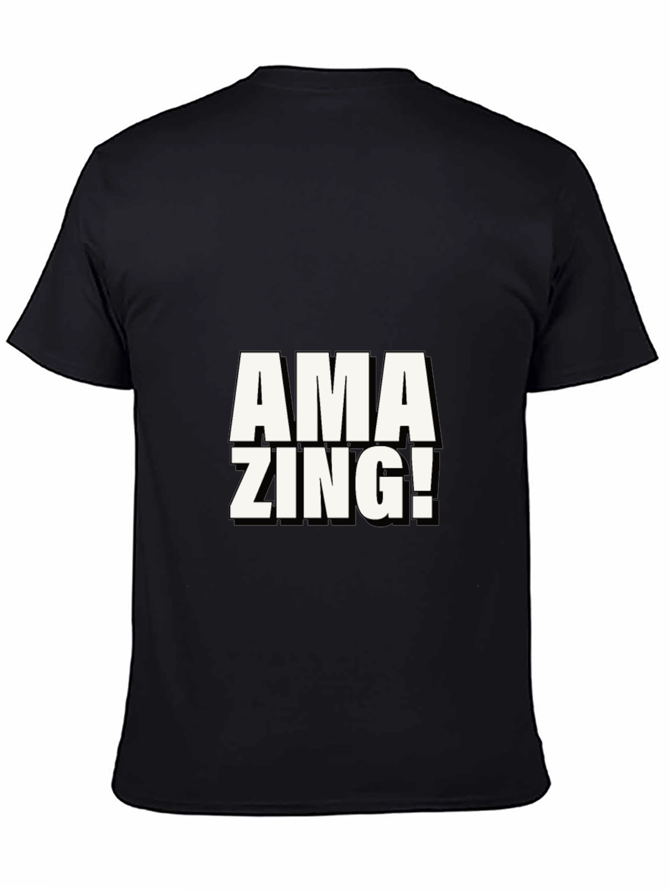 Amazing Graphic Print Black T-Shirt