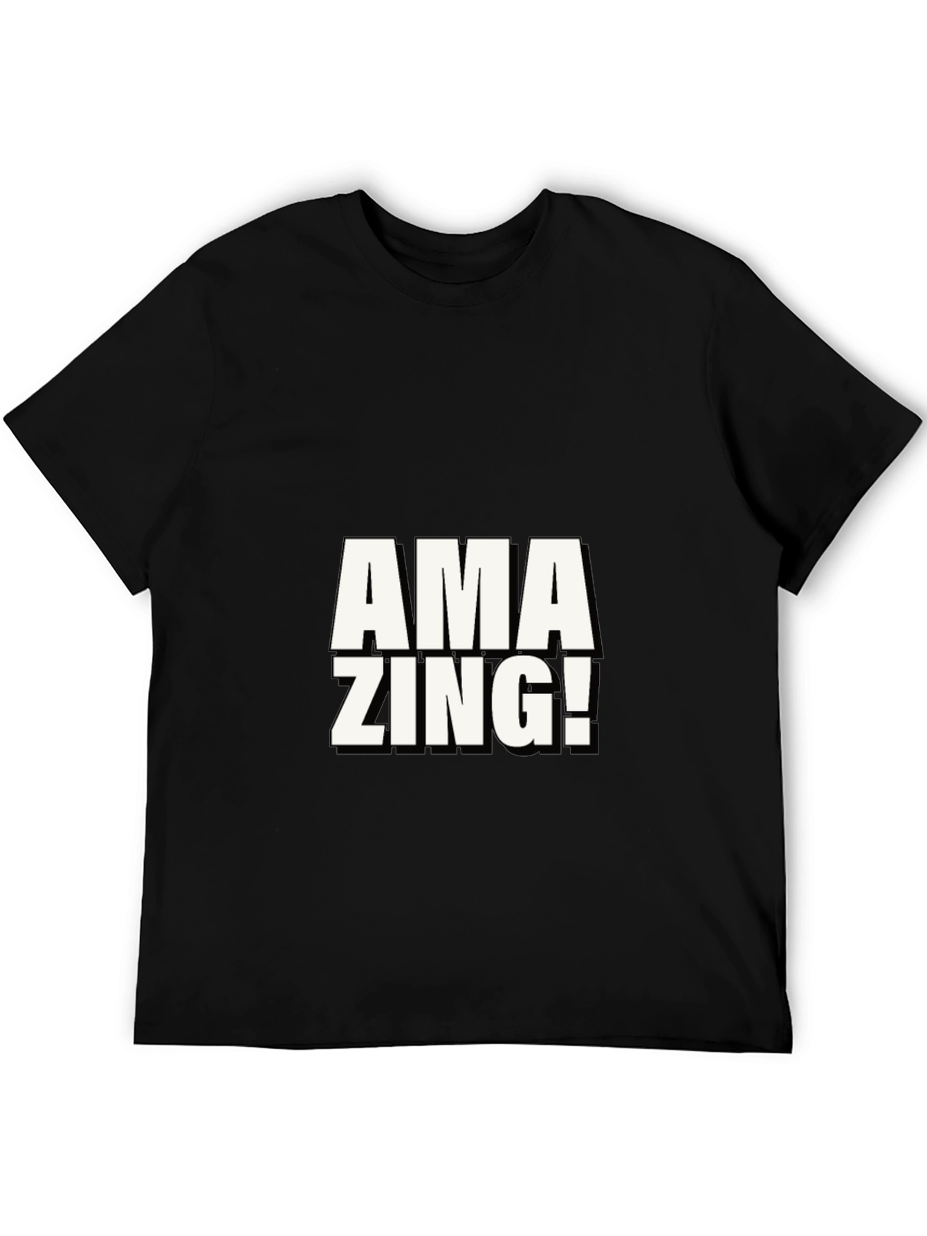 Amazing Graphic Print Black T-Shirt