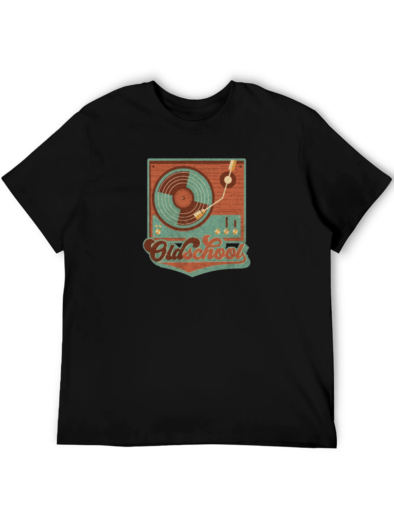 Retro Oldschool Turntable Graphic T-Shirt