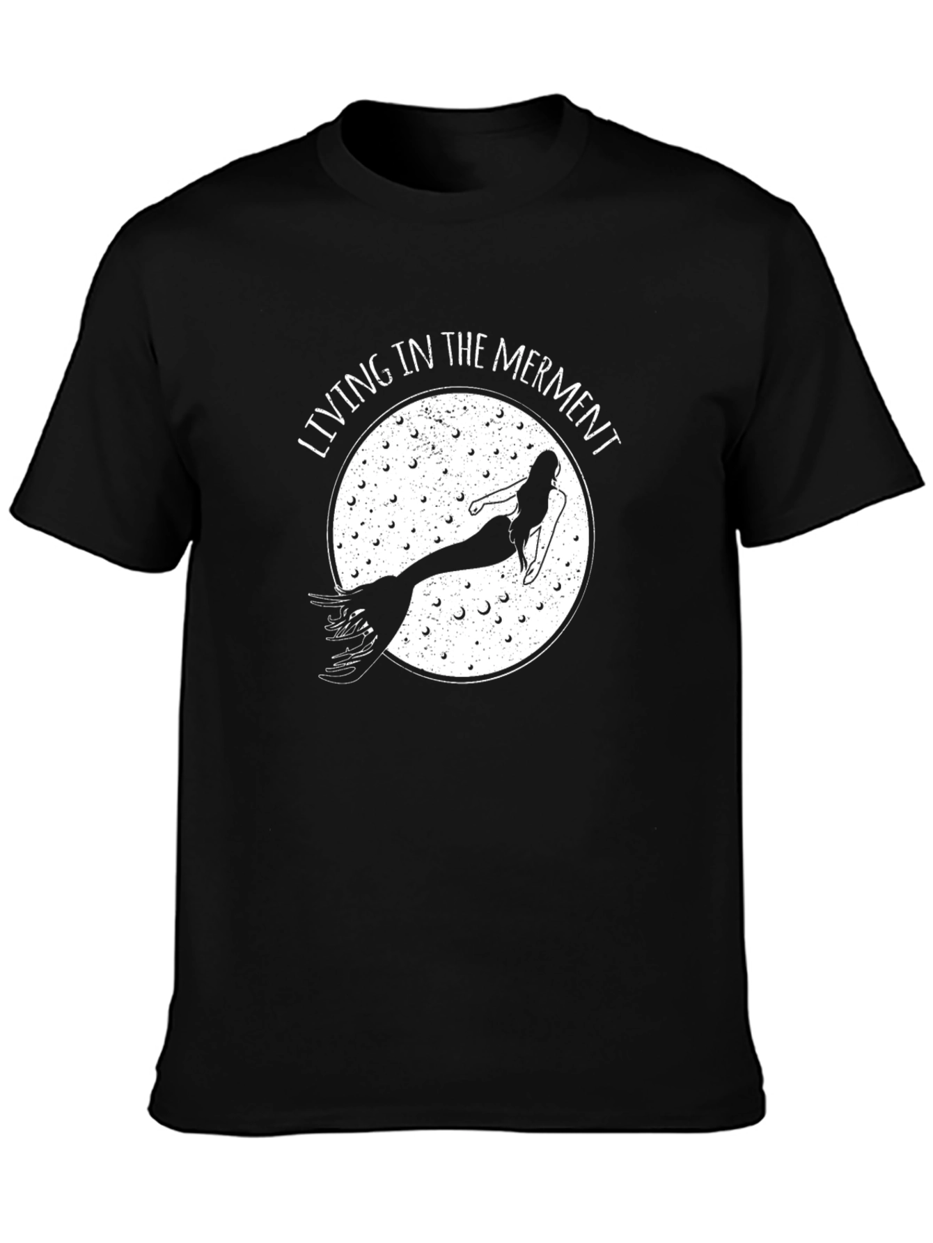 Living in the Merment Black T-Shirt