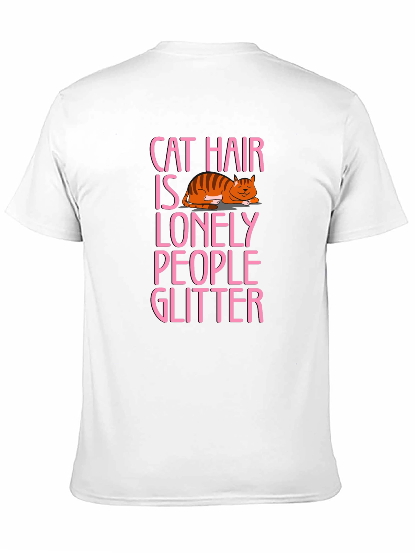 Cat Hair is Lonely People Glitter T-Shirt