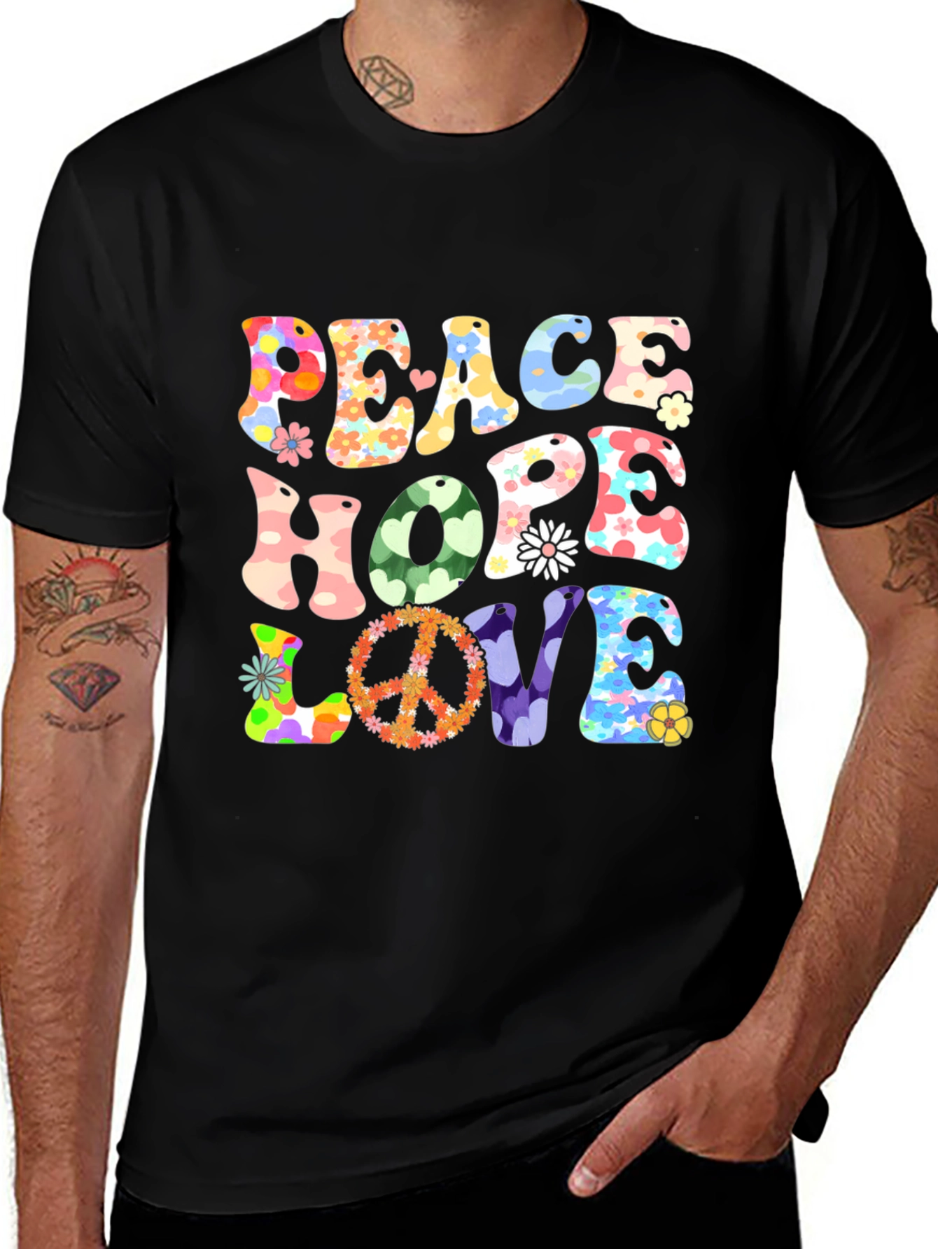 Peace Hope Love Graphic T-Shirt