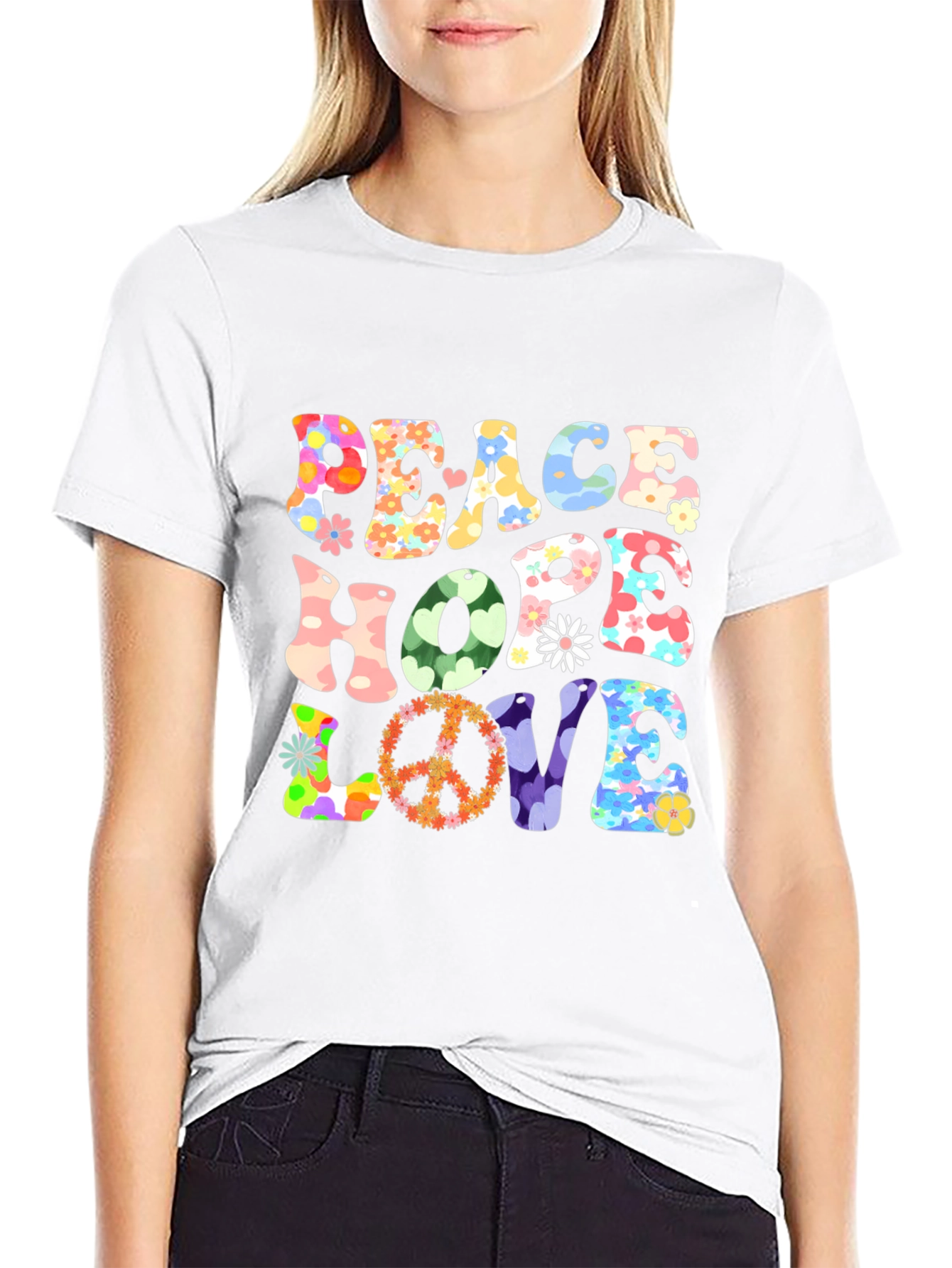 Peace Hope Love Graphic T-Shirt