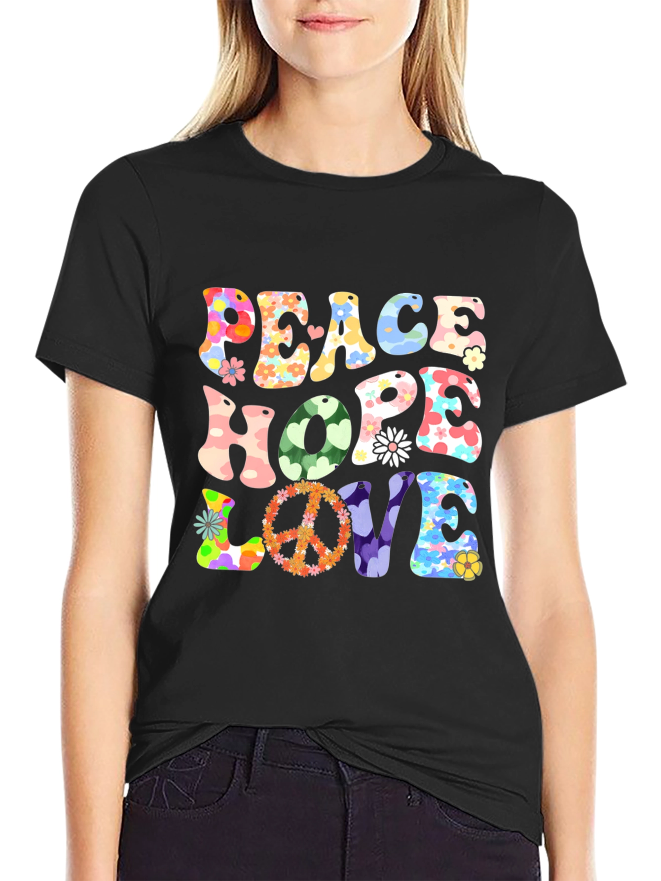 Peace Hope Love Graphic T-Shirt