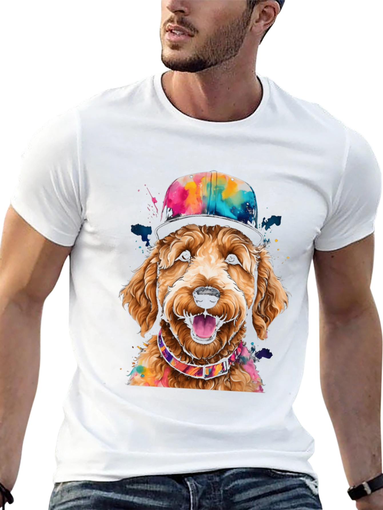 Dog in Hat Graphic Tee