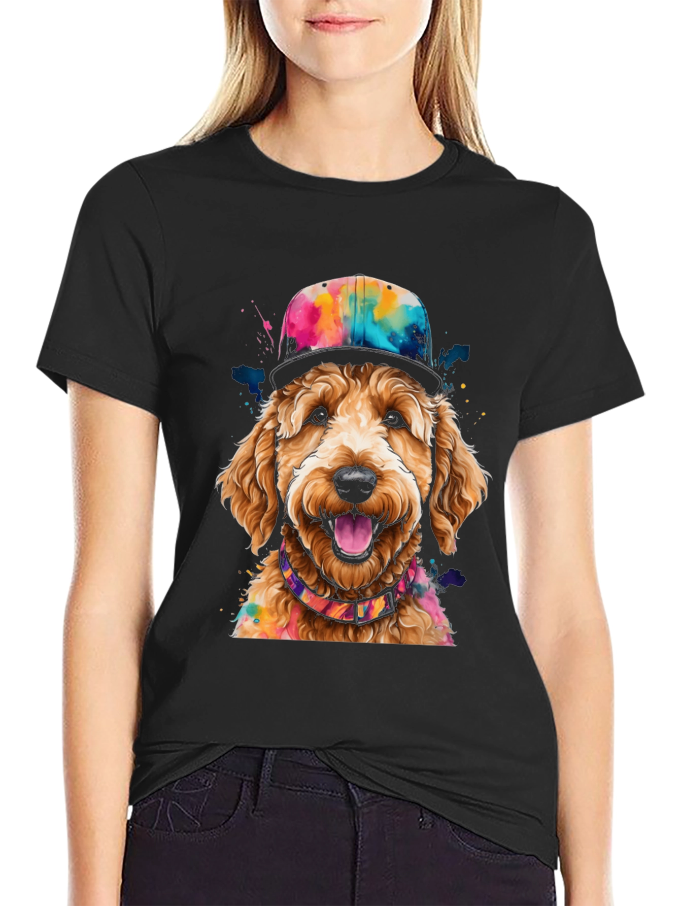 Dog in Hat Graphic Tee