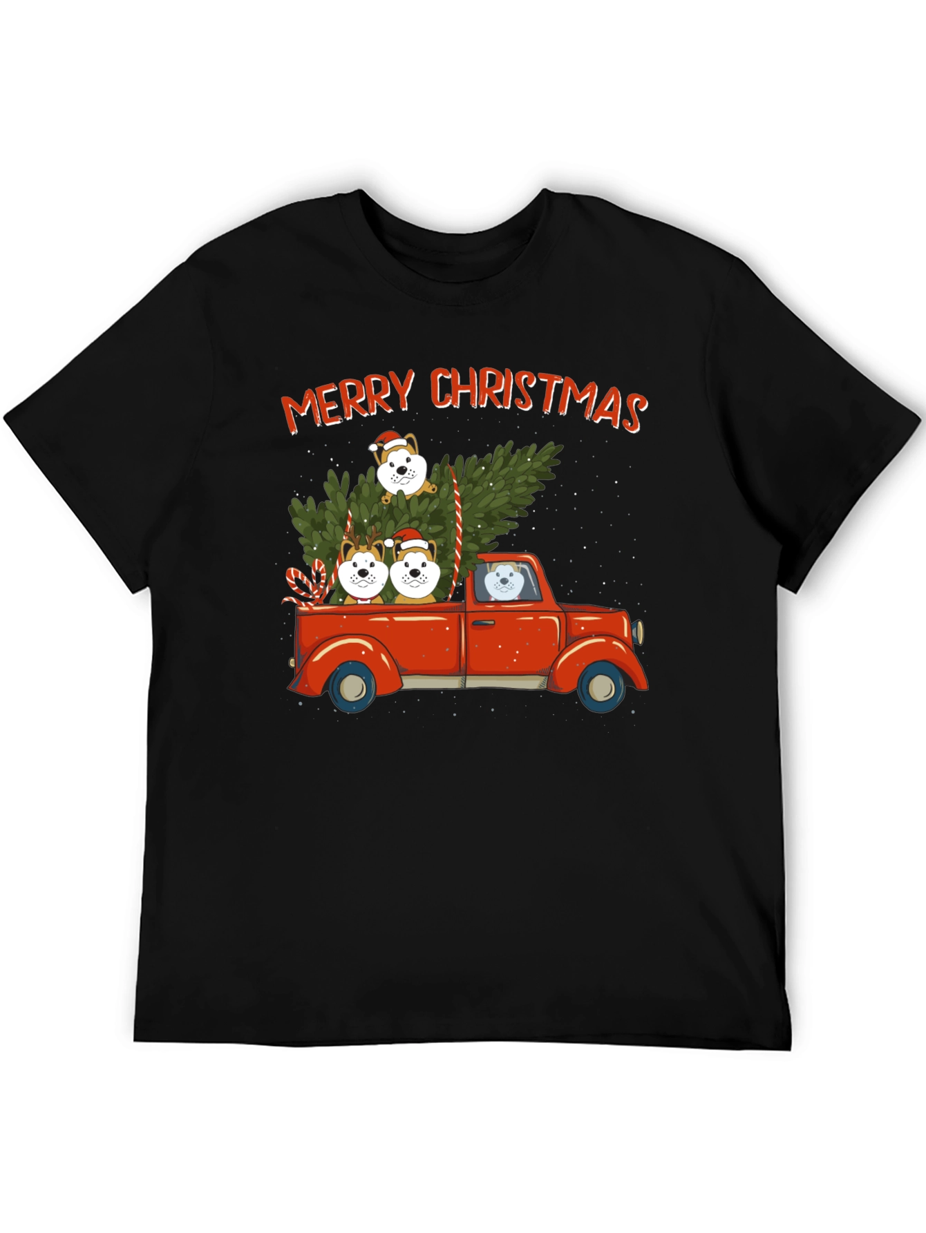Merry Christmas Dog Truck T-Shirt
