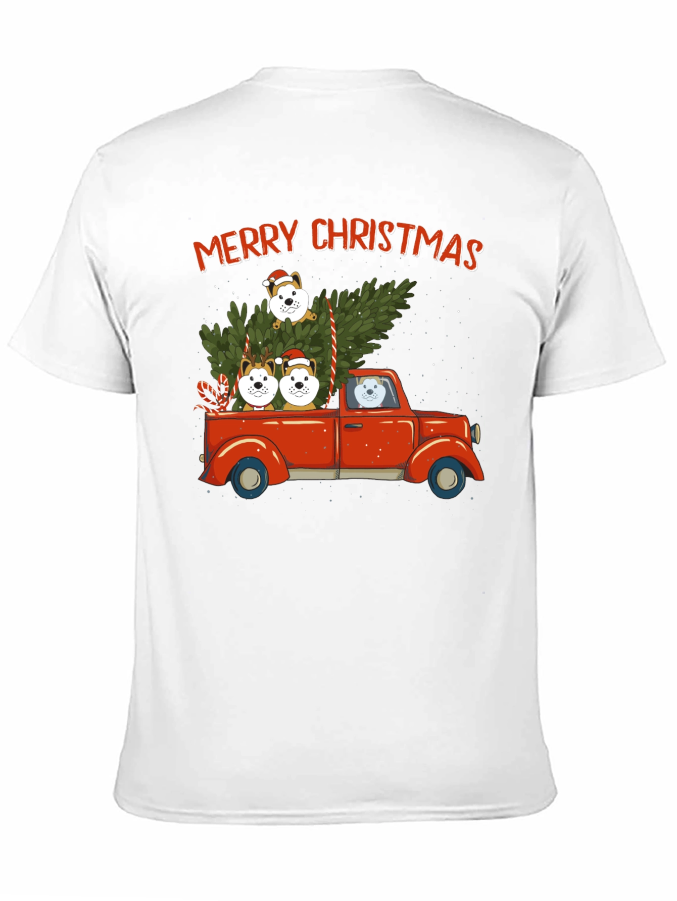 Merry Christmas Dog Truck T-Shirt