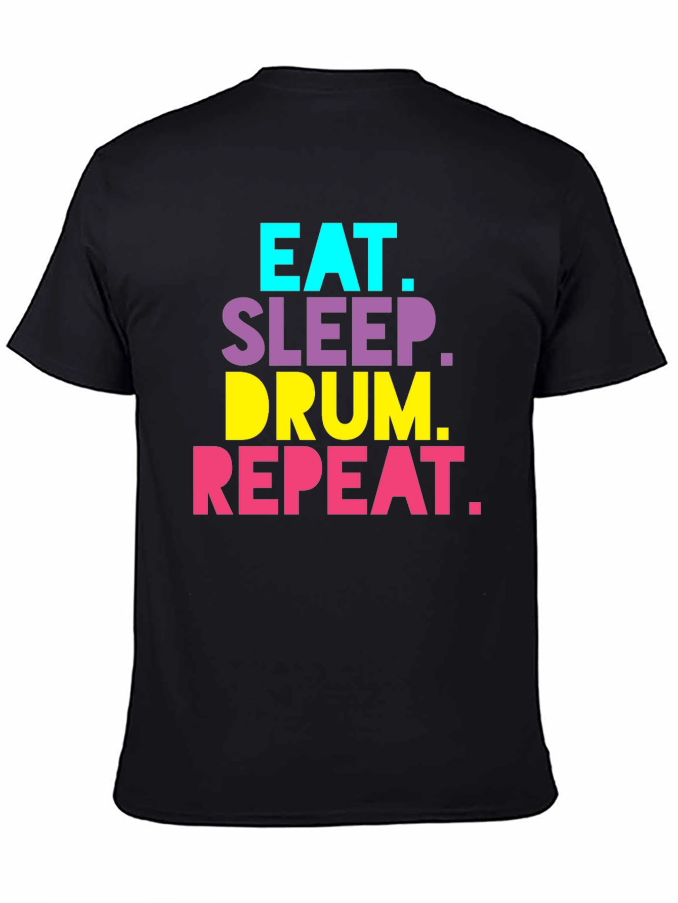 Eat Sleep Drum Repeat Black T-Shirt