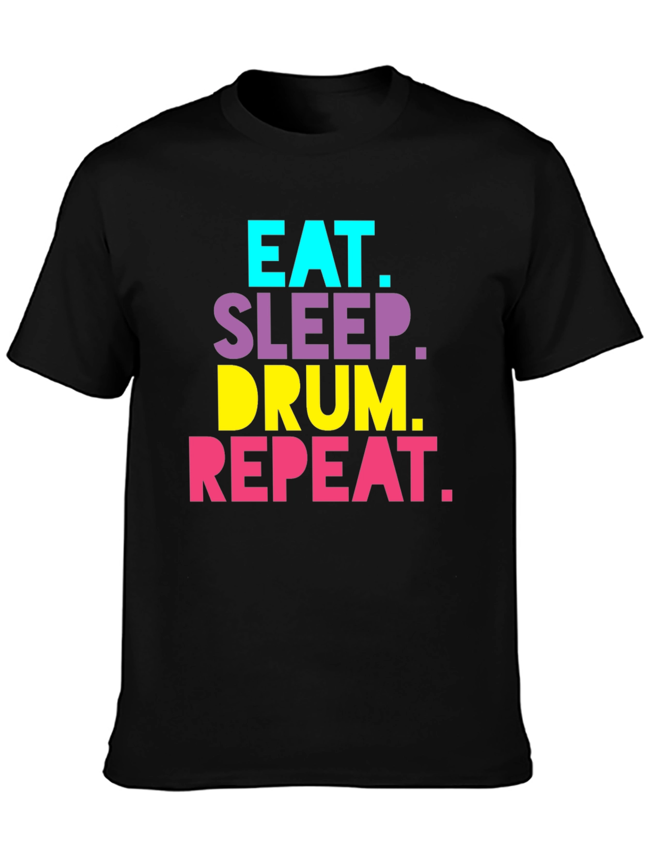 Eat Sleep Drum Repeat Black T-Shirt