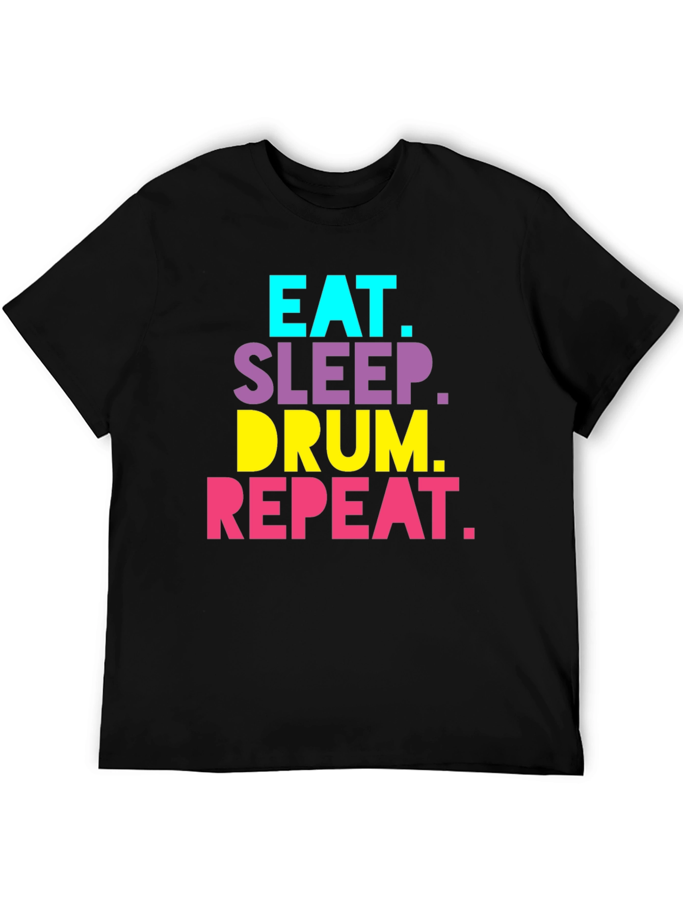 Eat Sleep Drum Repeat Black T-Shirt