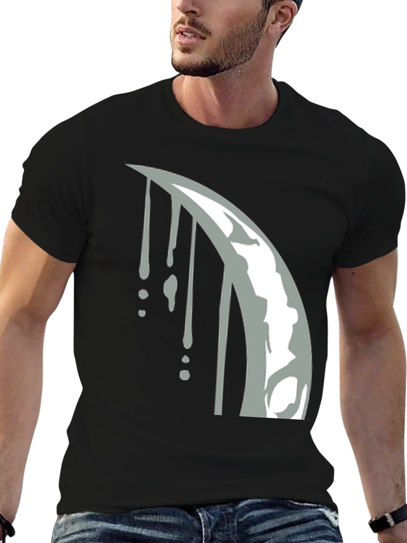Scythe Drip Graphic Tee - Black Cotton Blend T-Shirt