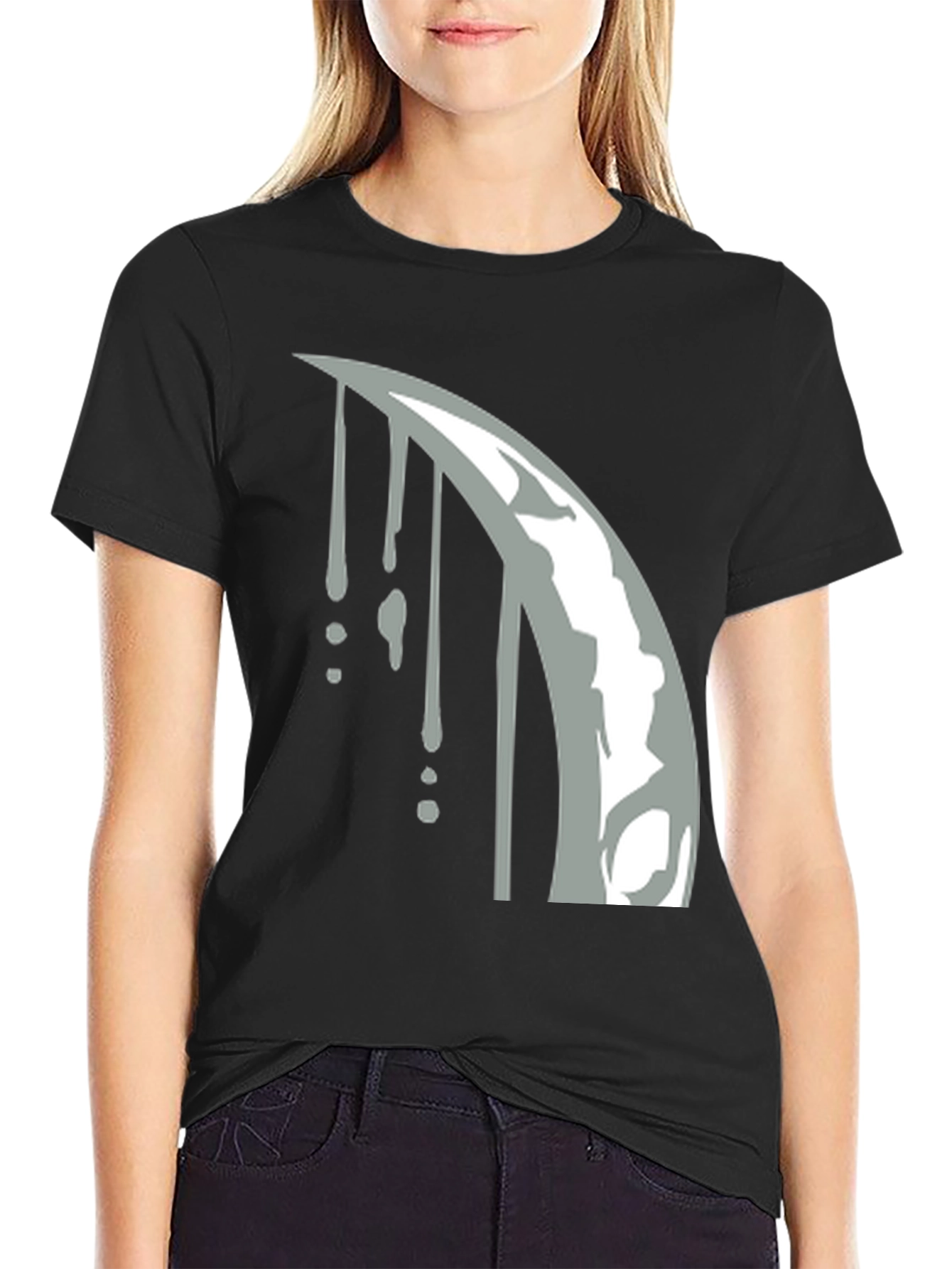Scythe Drip Graphic Tee - Black Cotton Blend T-Shirt