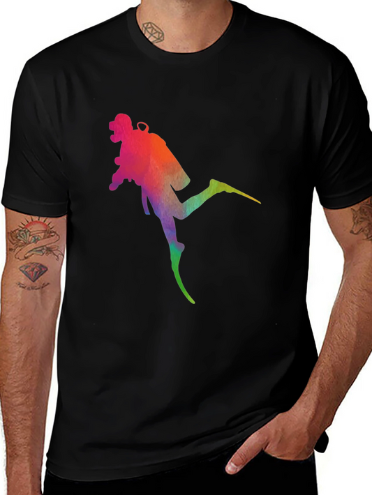 Rainbow Diver Black T-Shirt