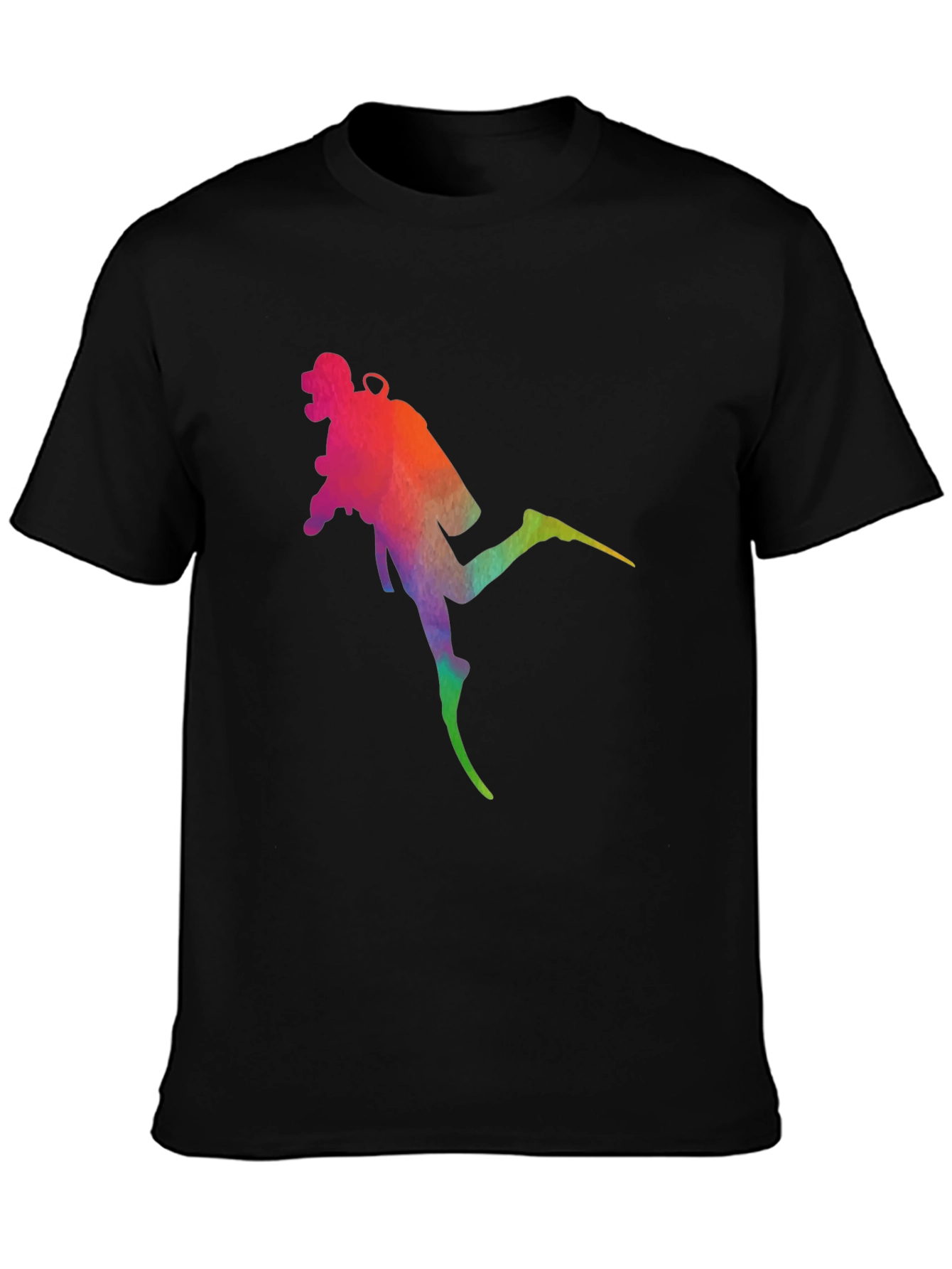 Rainbow Diver Black T-Shirt