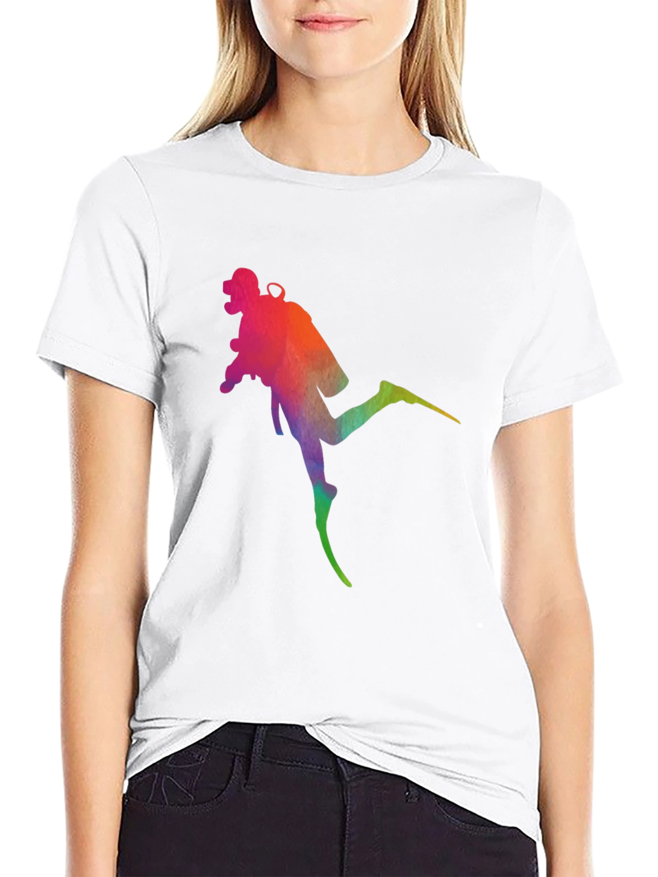 Rainbow Diver Black T-Shirt