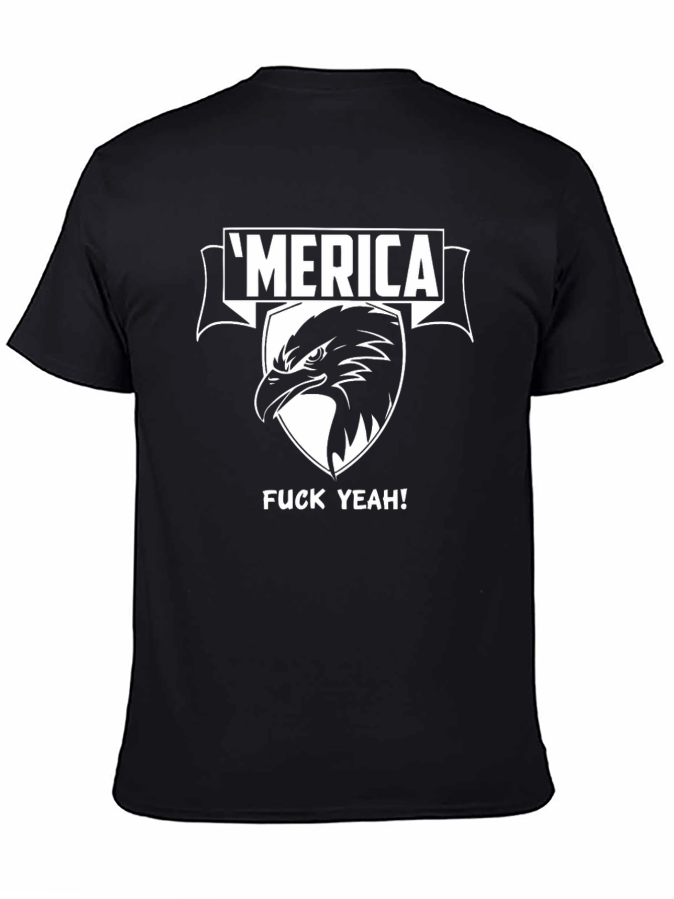 Merica Eagle Graphic T-Shirt - Patriotic Style