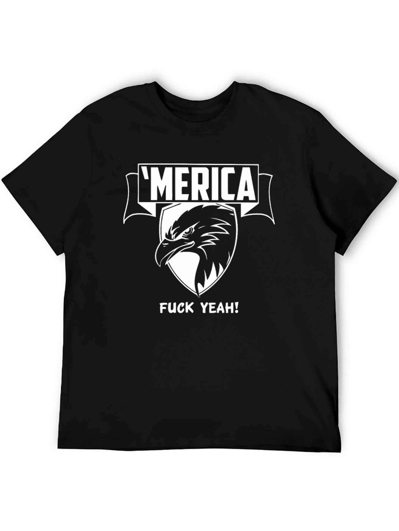 Merica Eagle Graphic T-Shirt - Patriotic Style