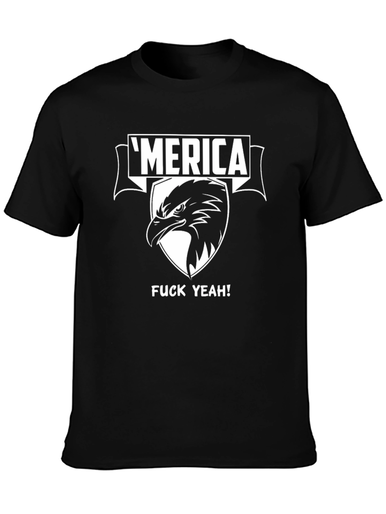 Merica Eagle Graphic T-Shirt - Patriotic Style