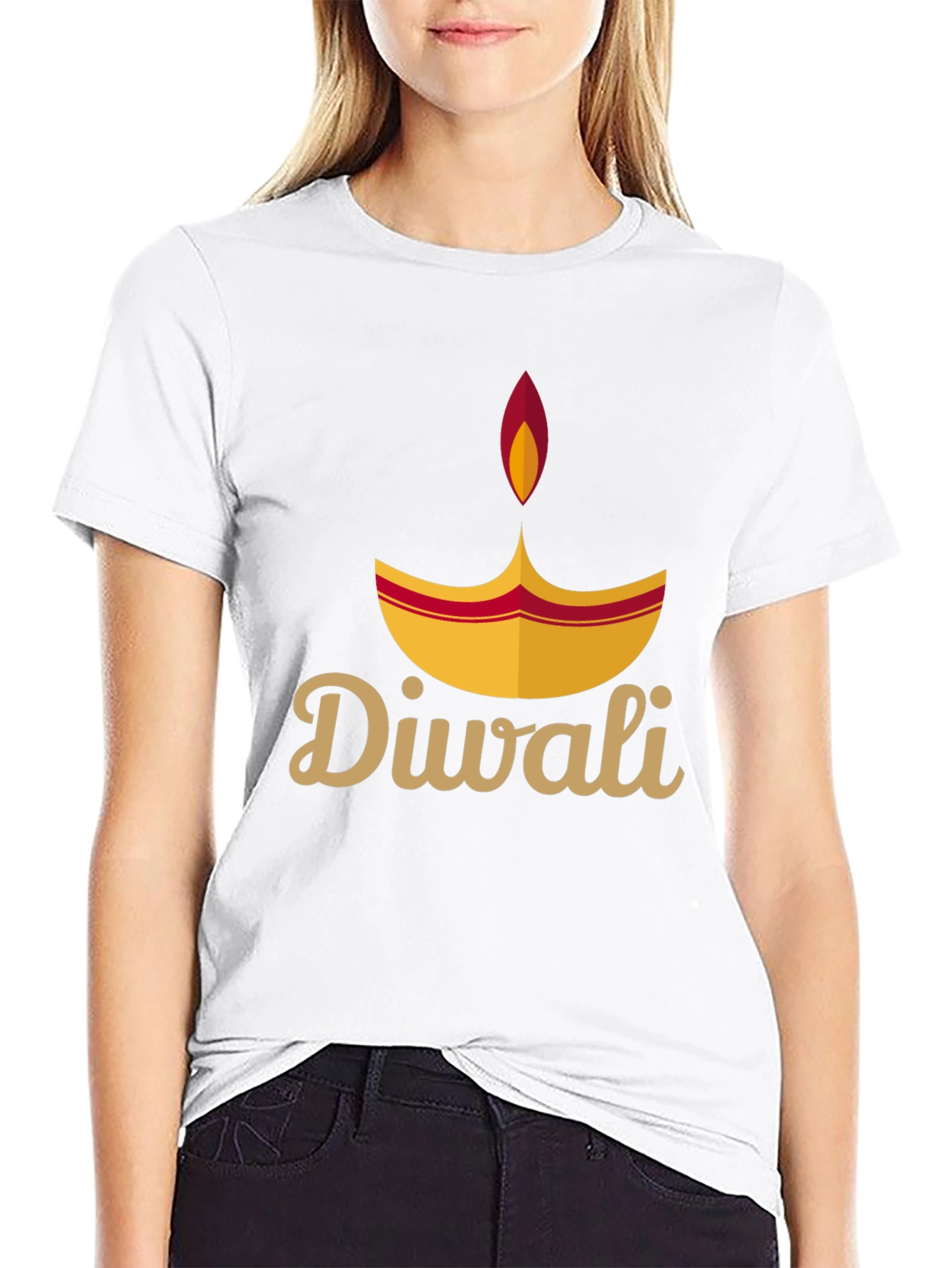 Diwali Festival Graphic Tee - Black