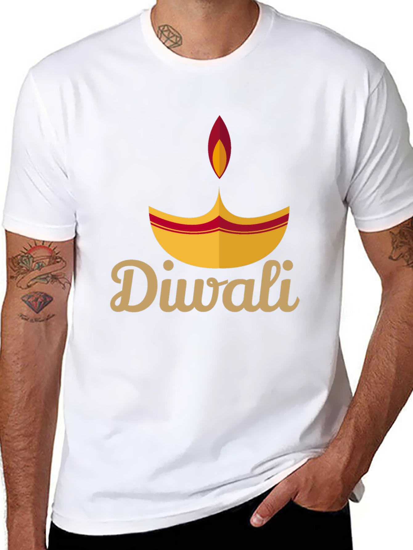 Diwali Festival Graphic Tee - Black