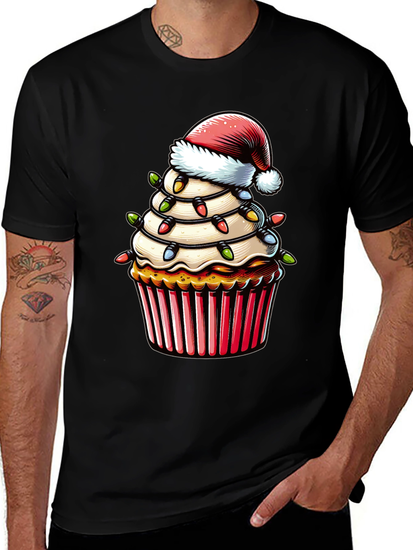 Festive Christmas Cupcake T-Shirt