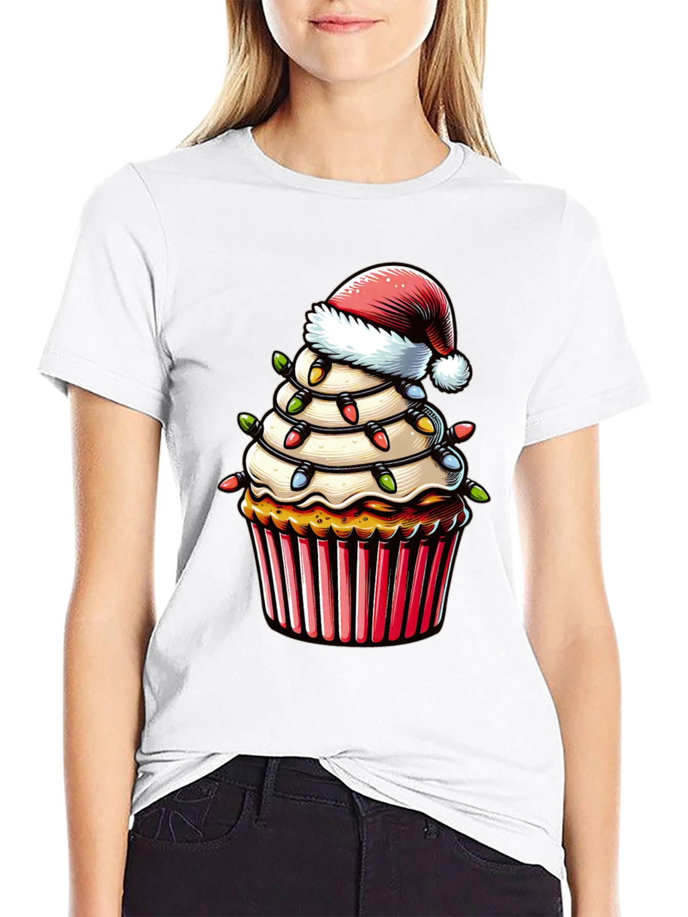 Festive Christmas Cupcake T-Shirt