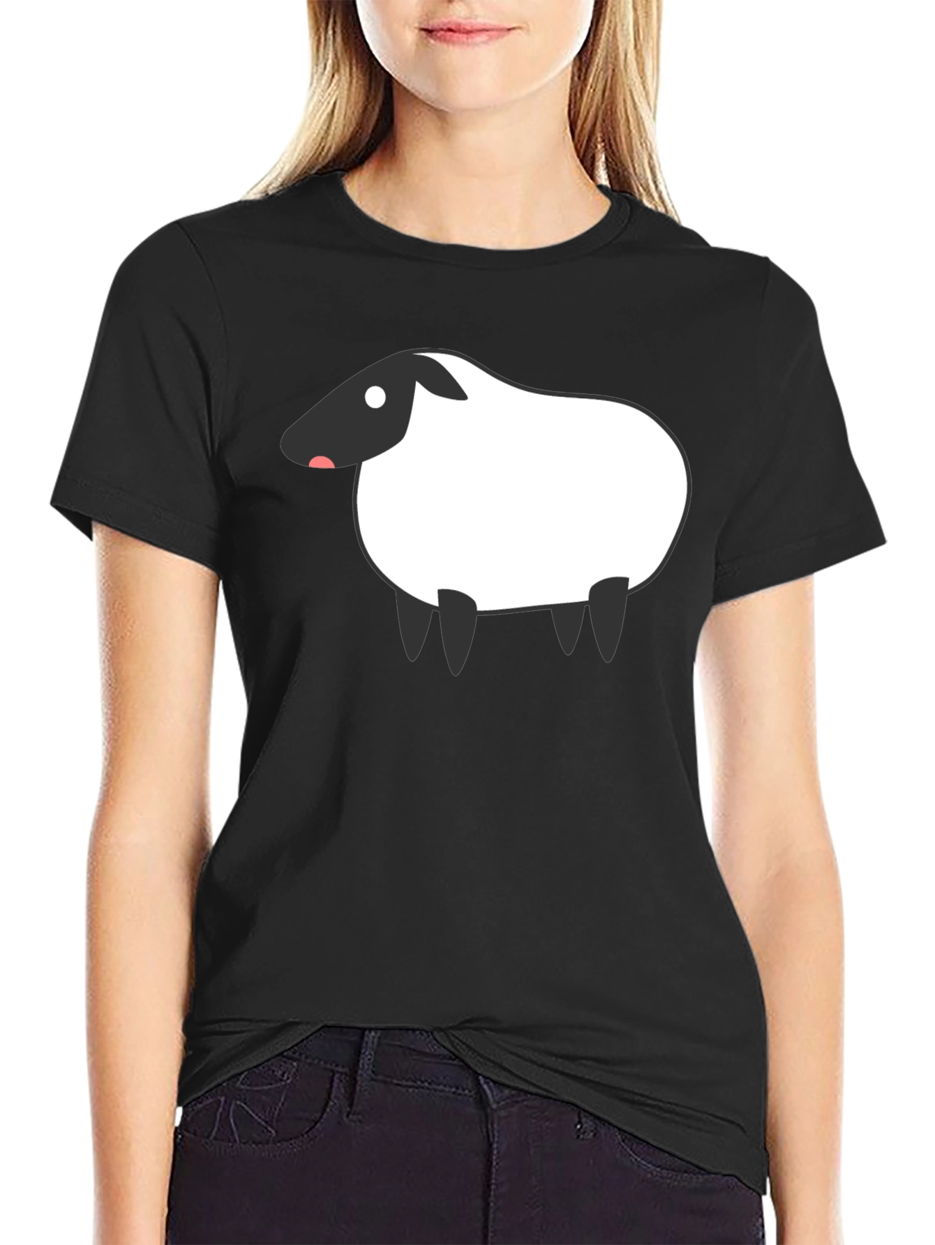 Sheep Graphic Black T-Shirt