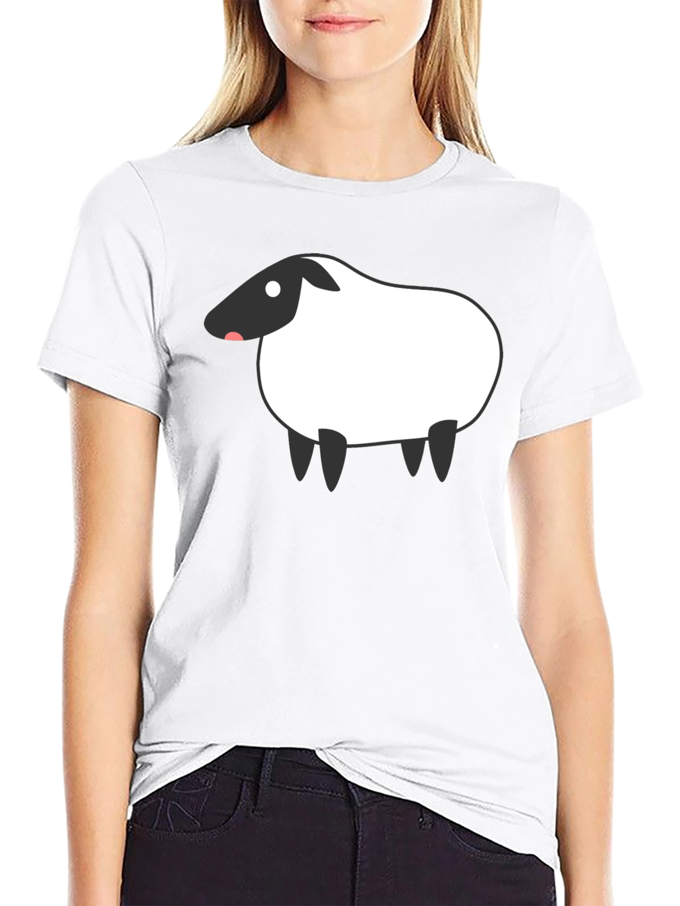 Sheep Graphic Black T-Shirt