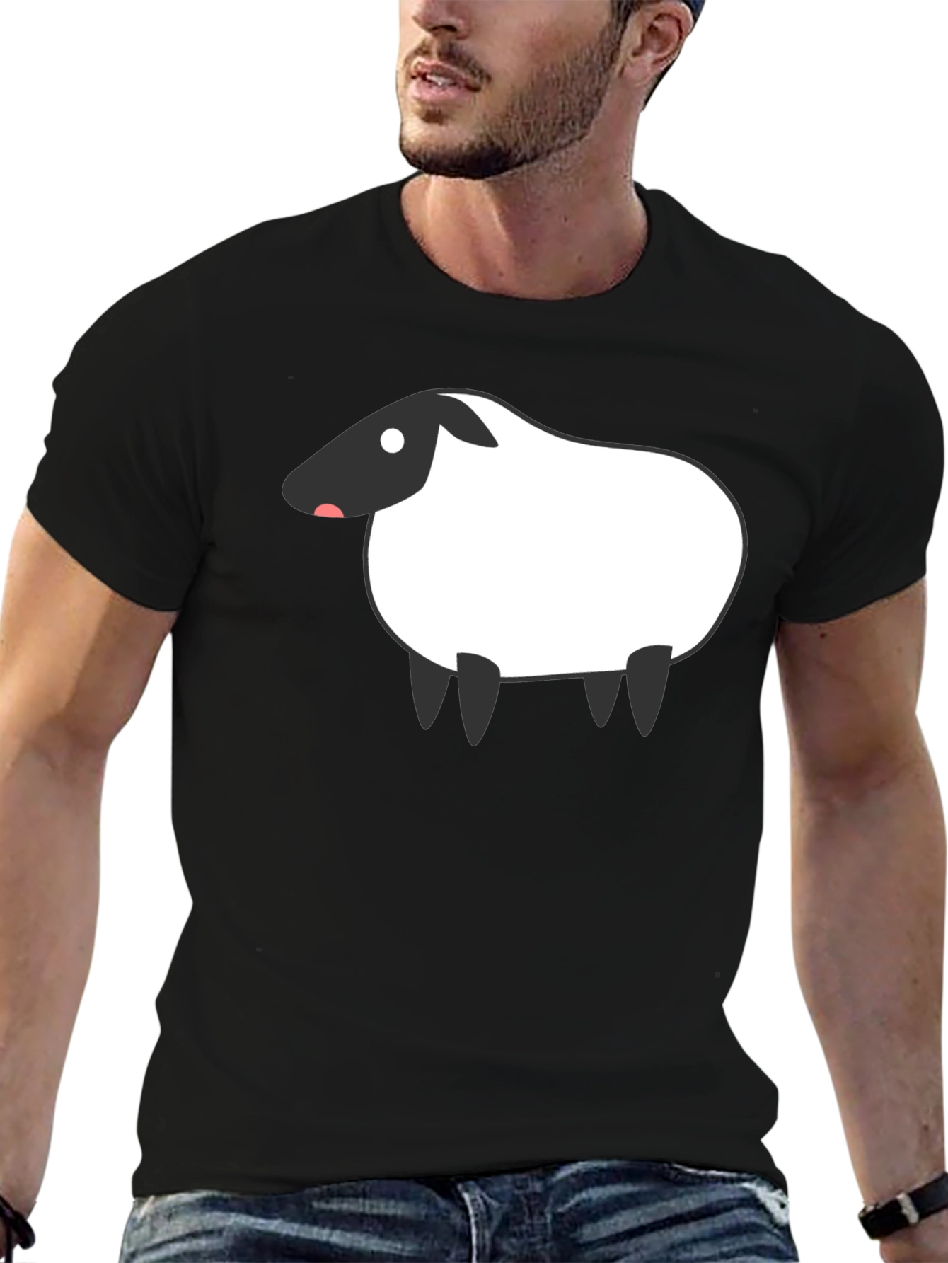 Sheep Graphic Black T-Shirt
