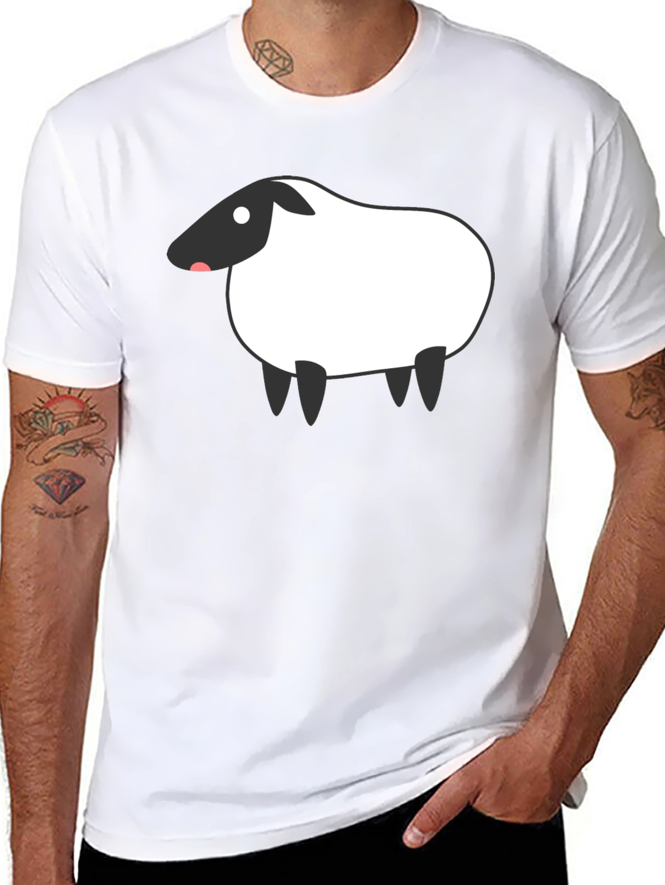 Sheep Graphic Black T-Shirt