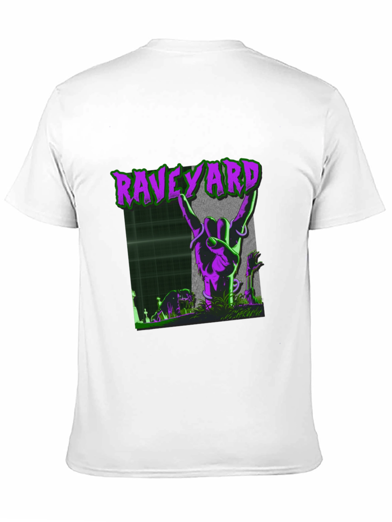 Raveyard Graphic Tee - Rock Hand Zombie T-Shirt