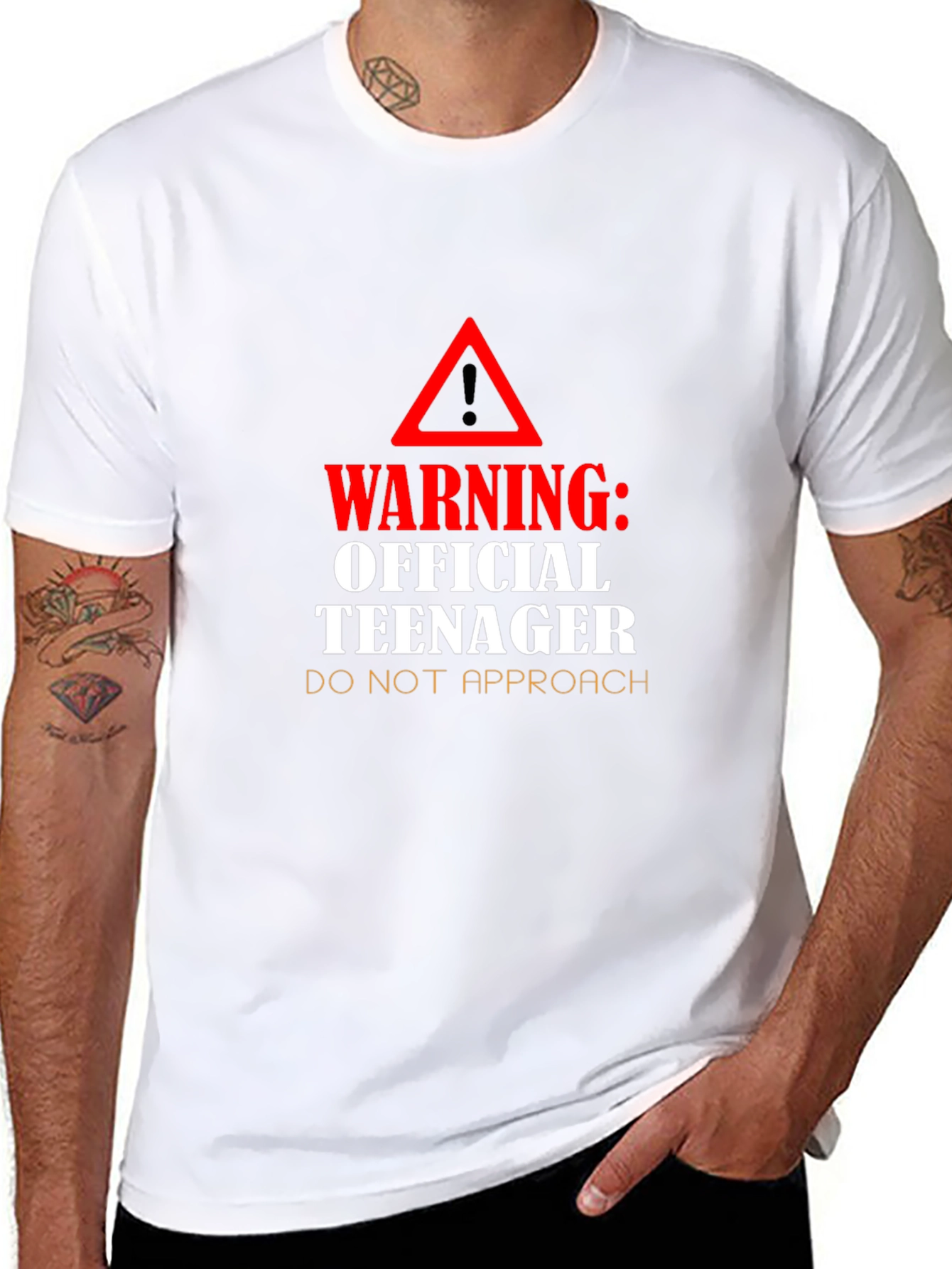 Warning Official Teenager Black T-Shirt
