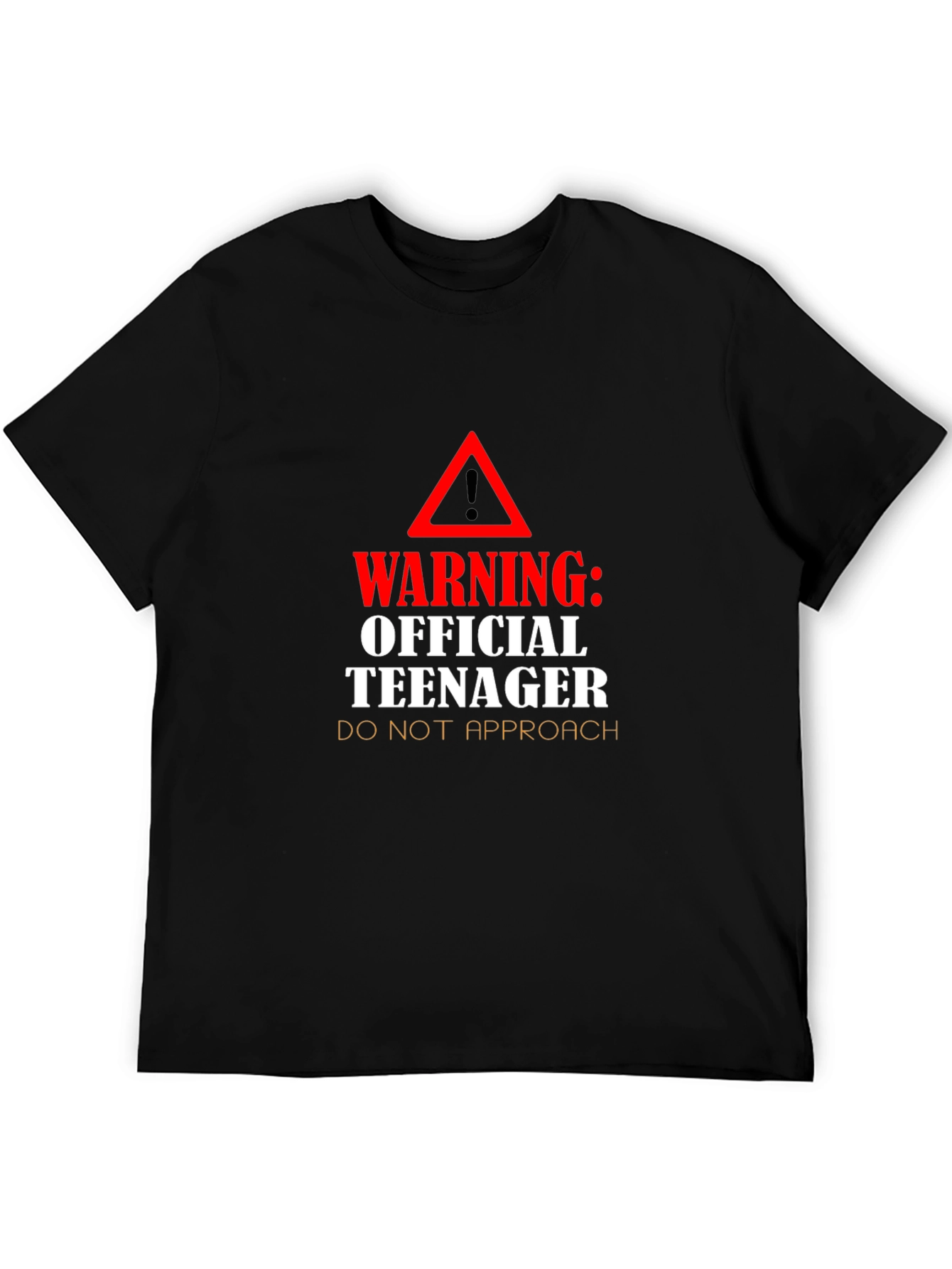 Warning Official Teenager Black T-Shirt