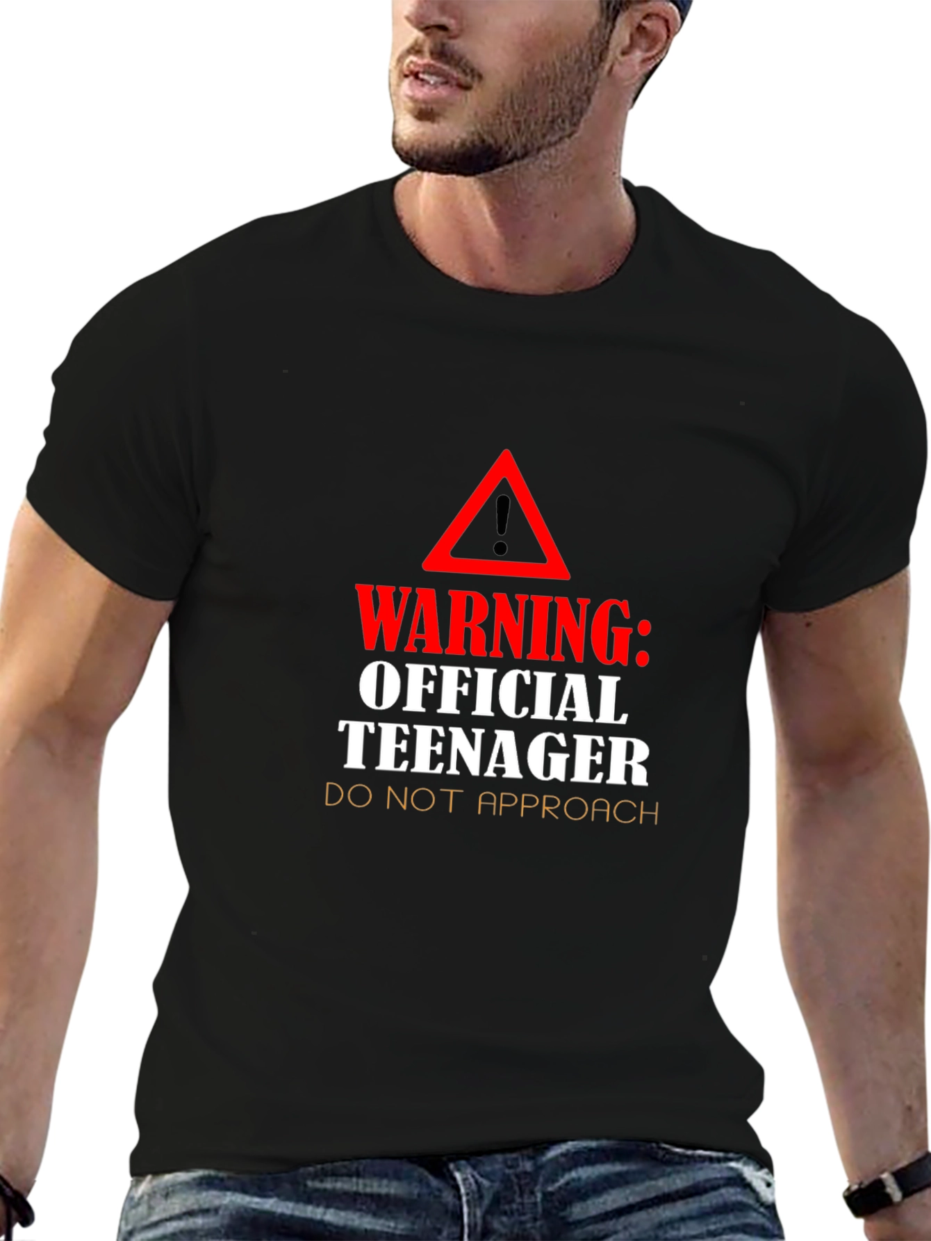 Warning Official Teenager Black T-Shirt