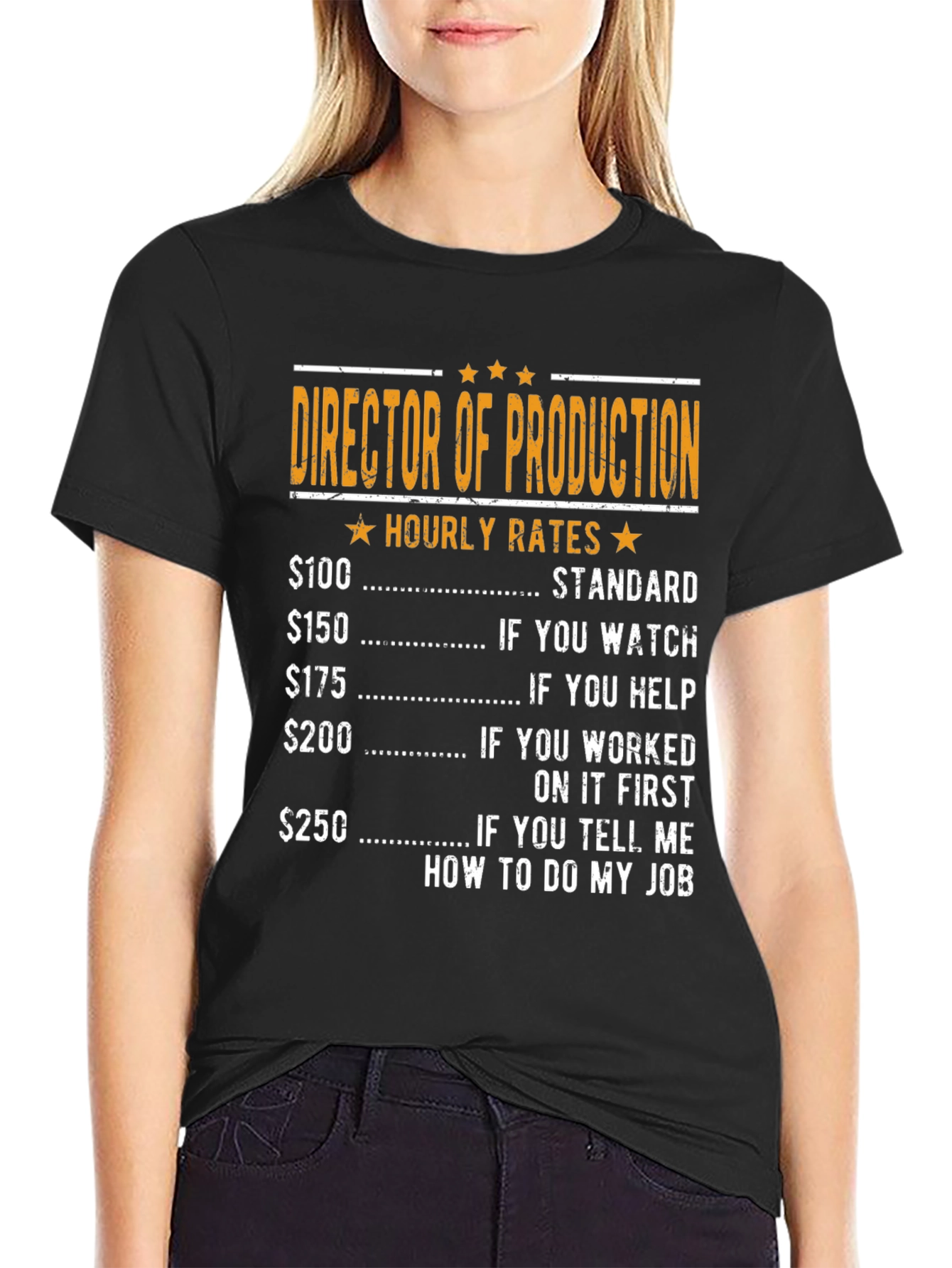 Director of Production Hourly Rates Graphic Tee