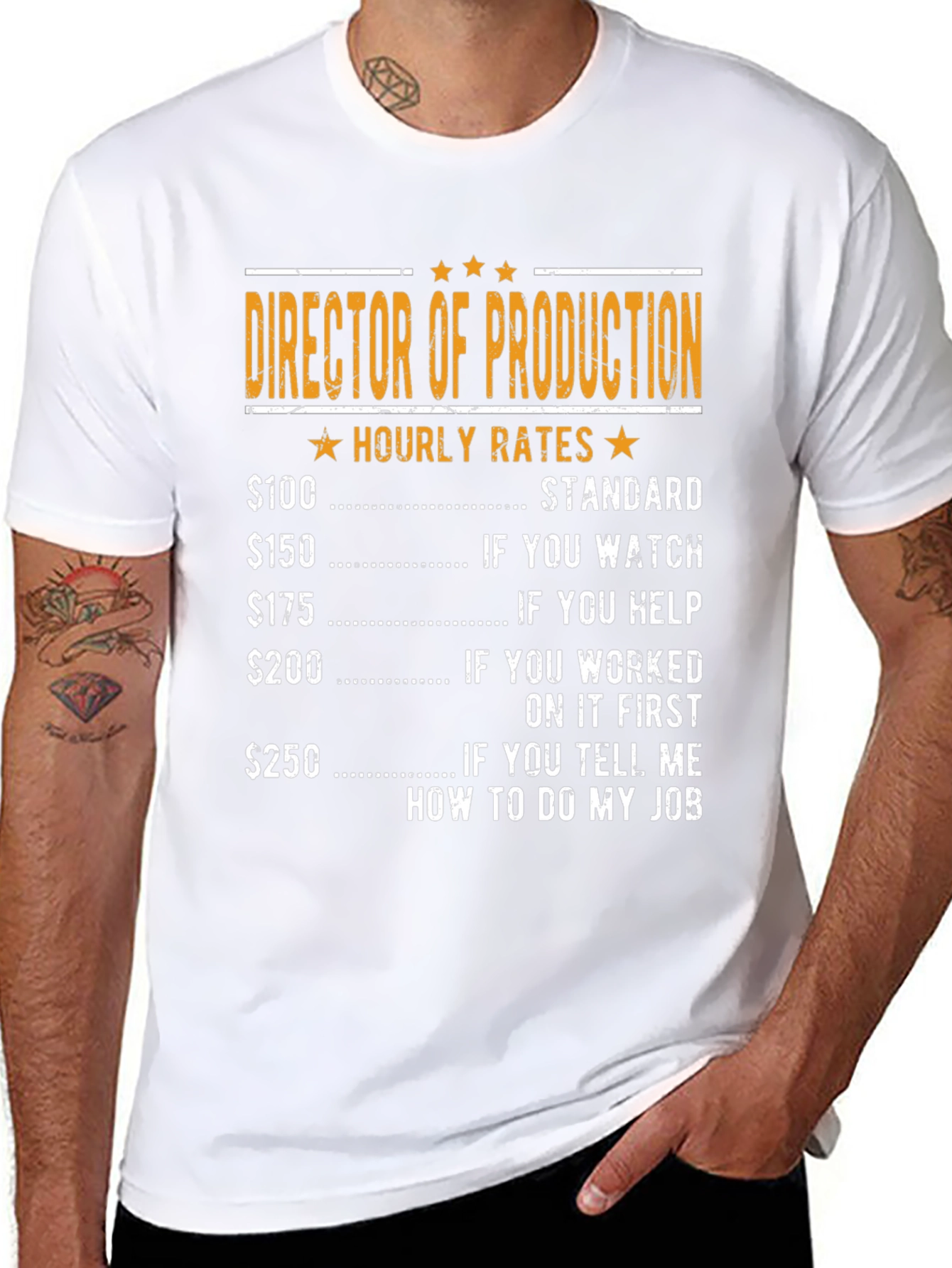 Director of Production Hourly Rates Graphic Tee